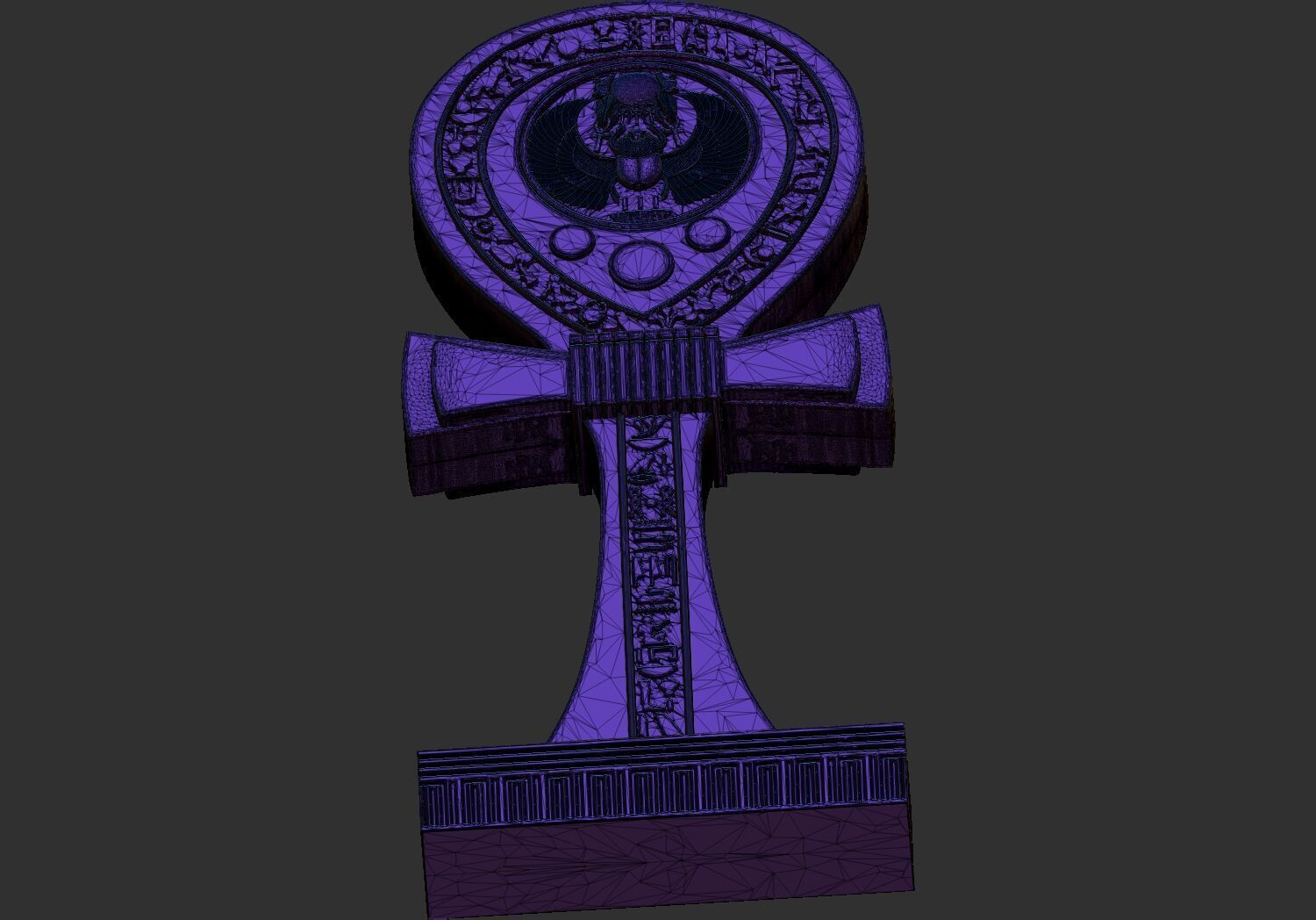 Egyptian pharaoh ankh key 3d printable model 3D print model_5