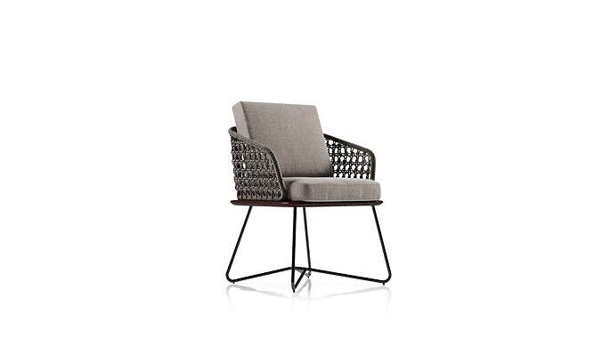 Minotti rivera little armchair 3D model