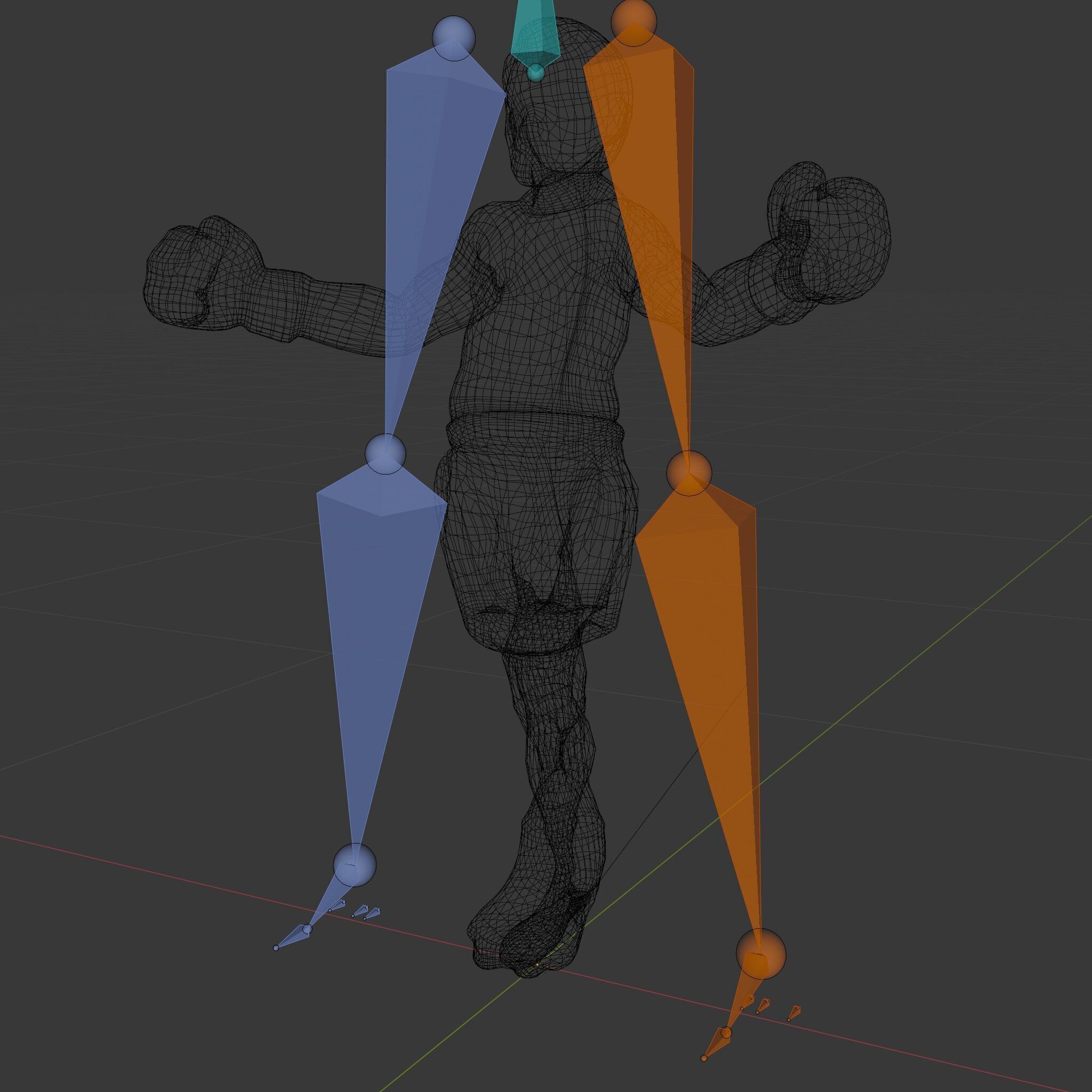 Elderly Boxer Character Model  Rigged and Animated Low-poly 3D model_7