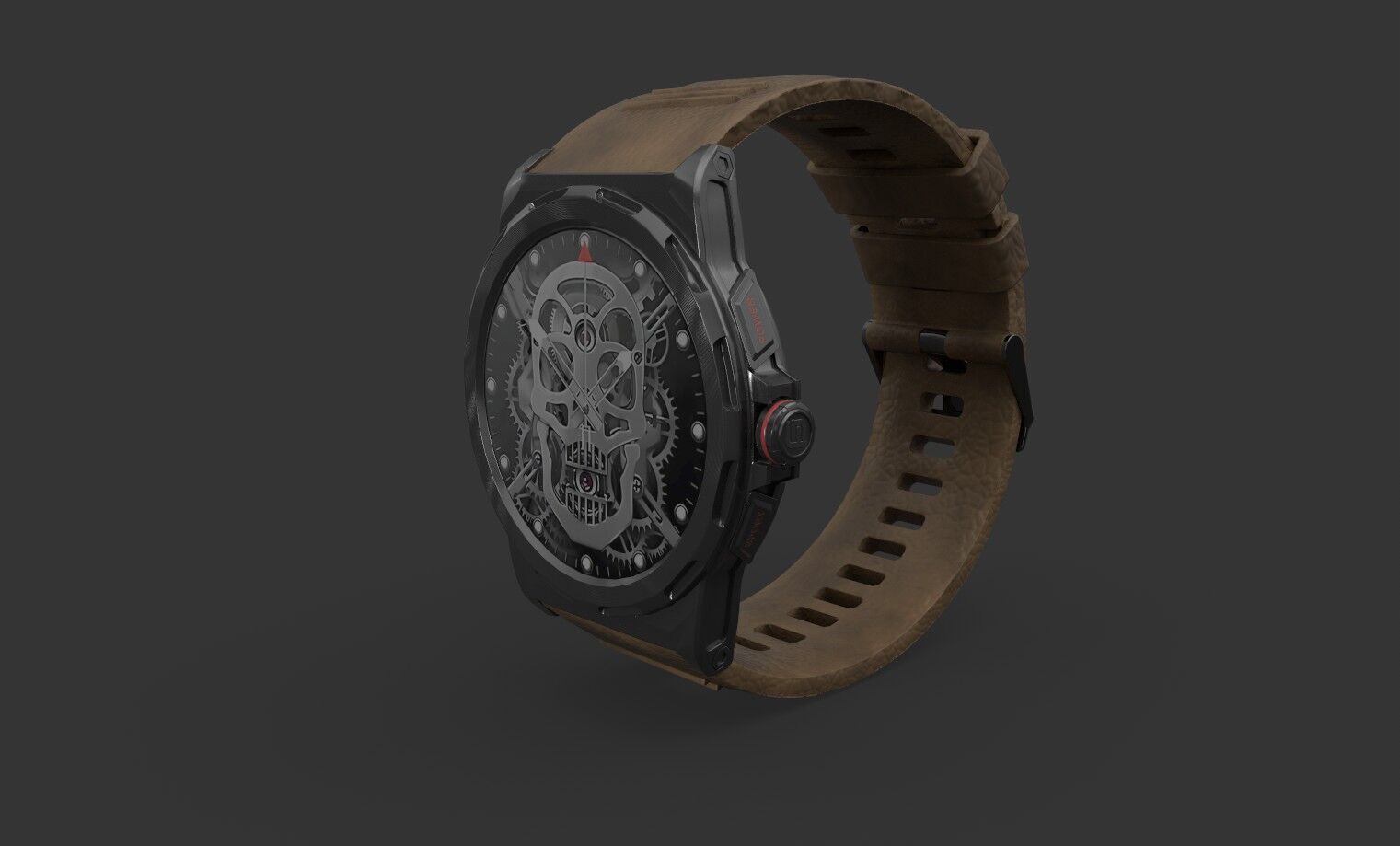 Skull Watch 3D model_2