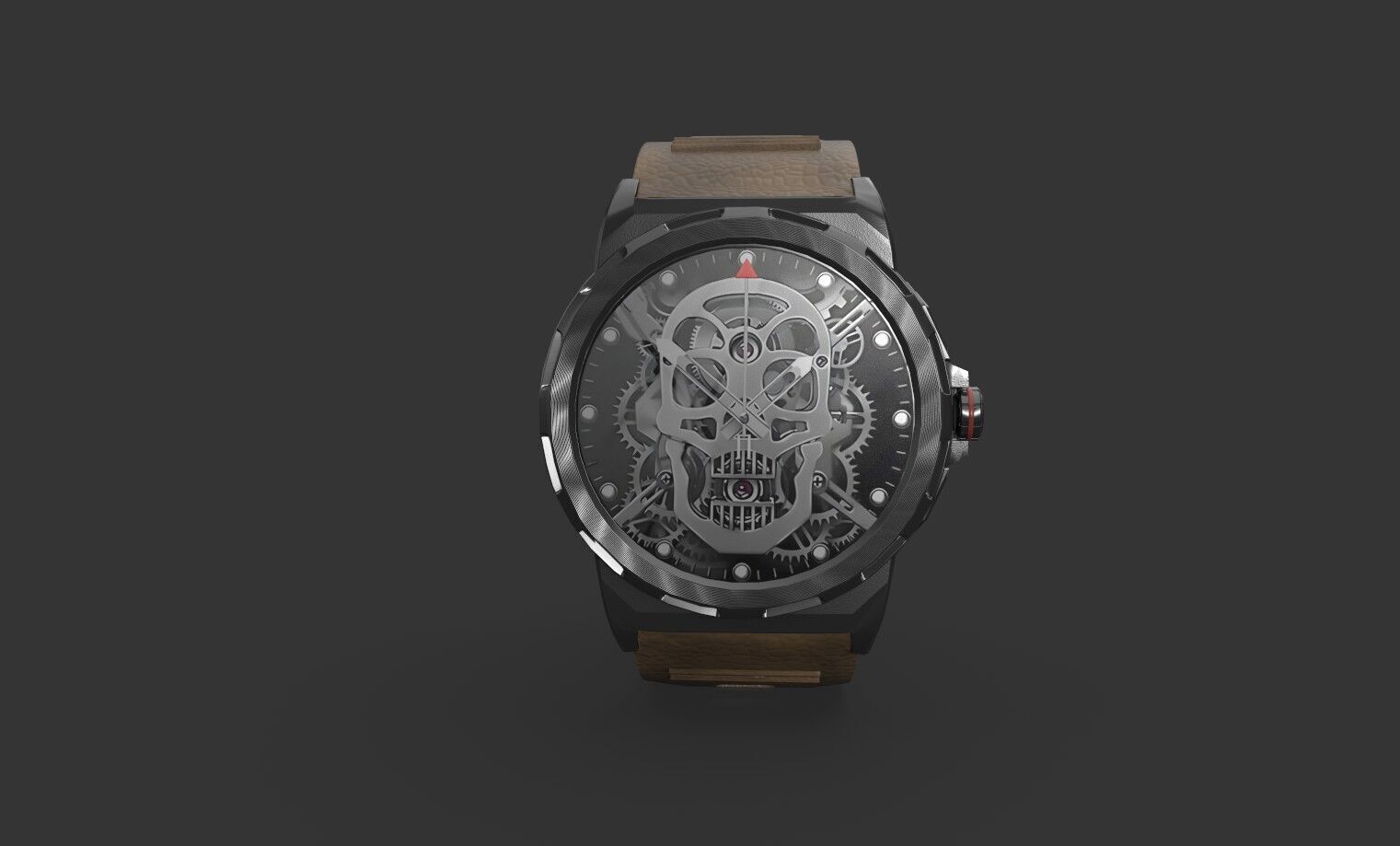 Skull Watch 3D model_1