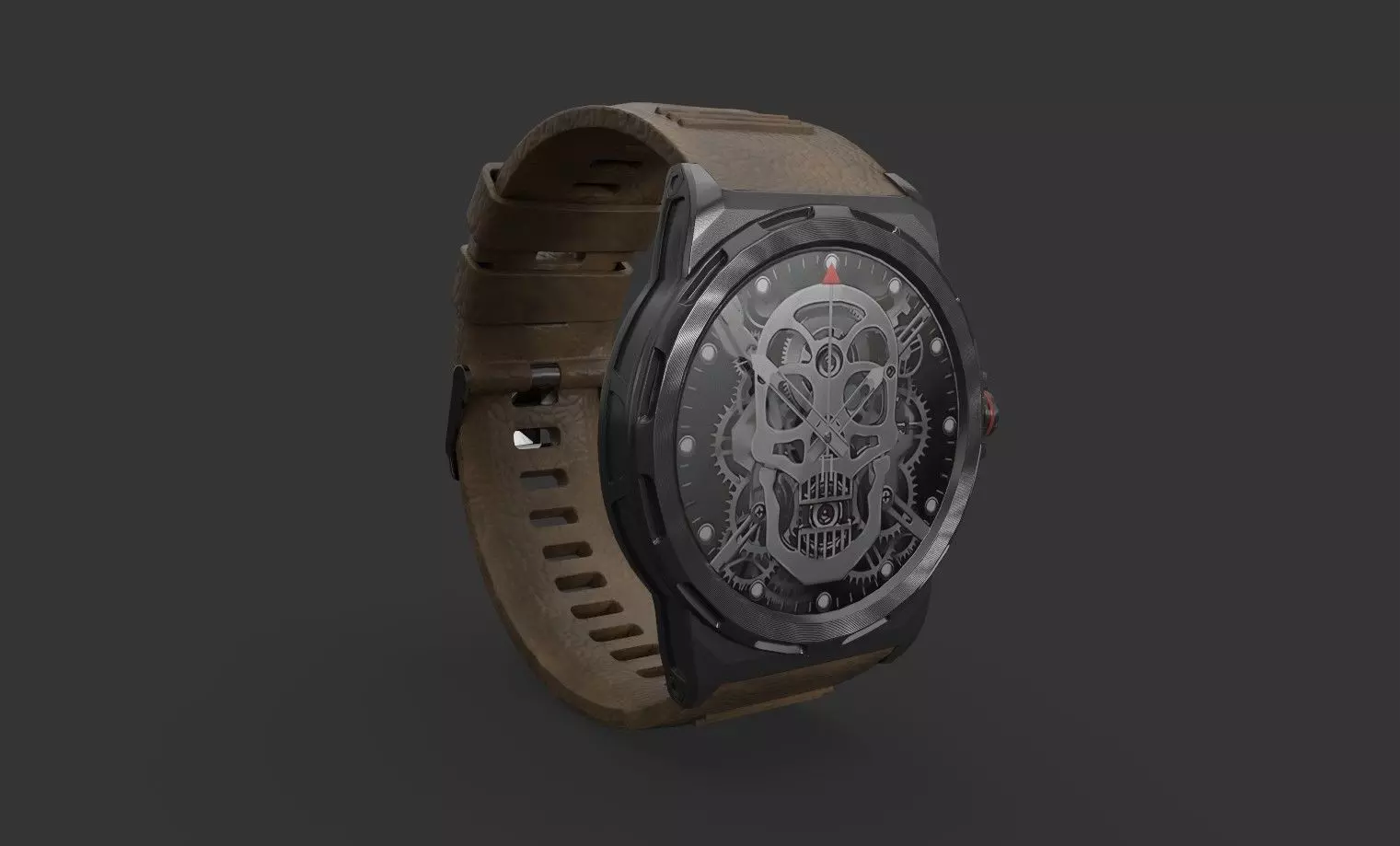 Skull Watch 3D model_0