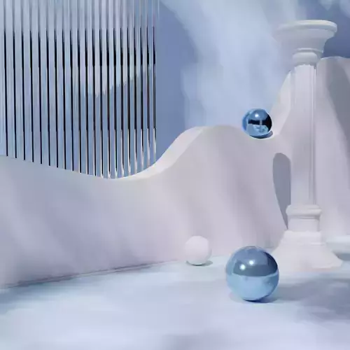 3D Podium Model  Minimal Abstract Display Stand  3D model