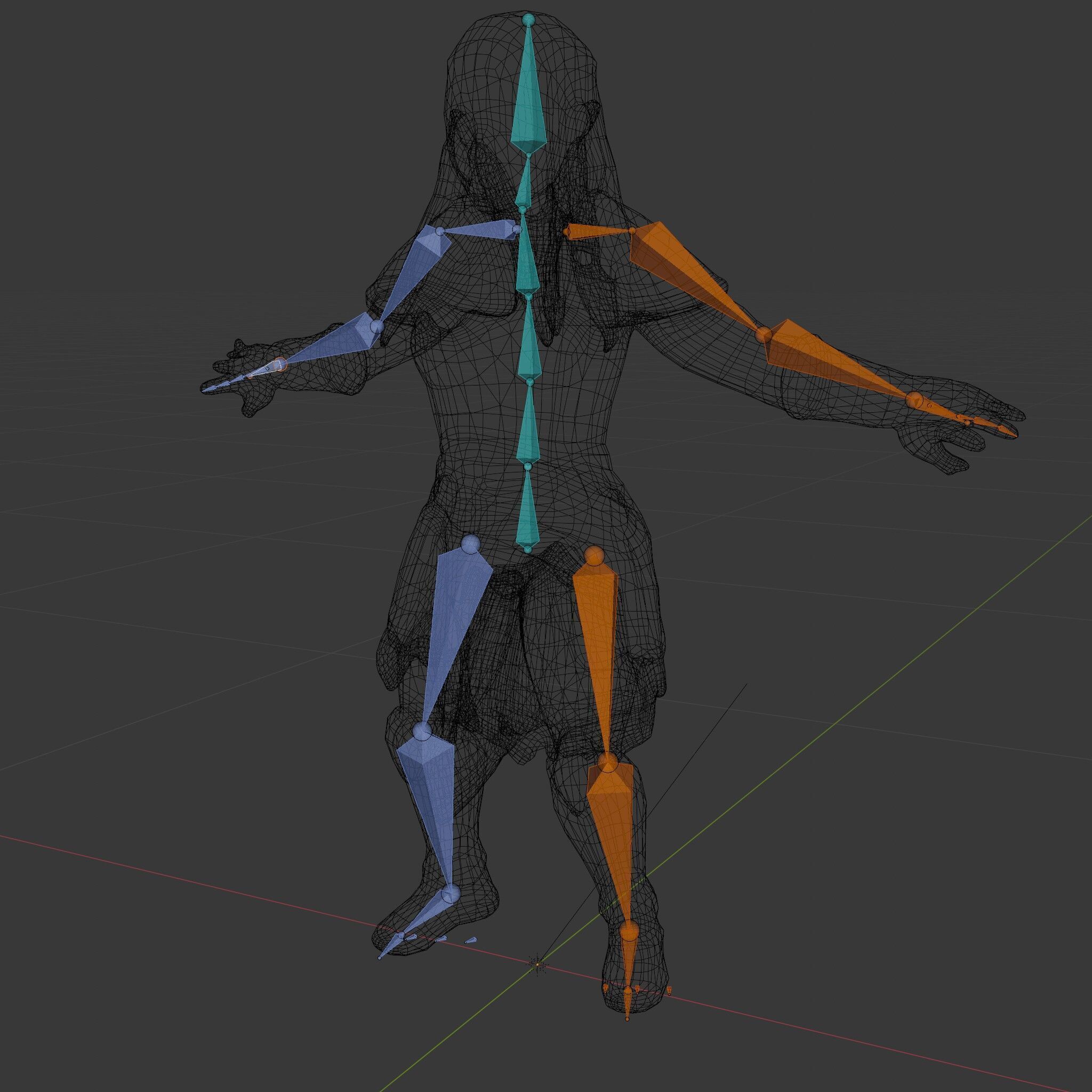 Elven Warrior Rigged and Animated Character Model Low-poly 3D model_6