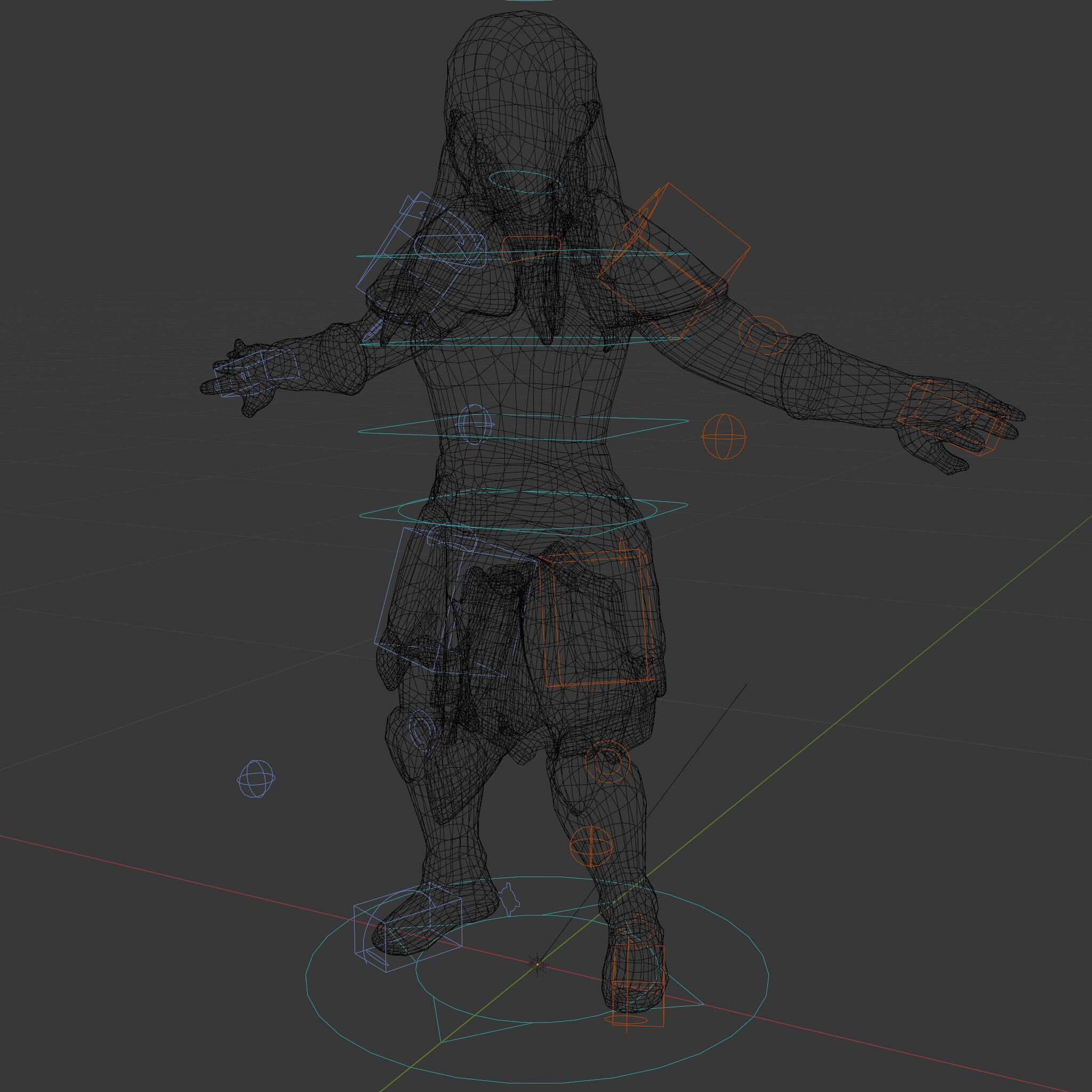 Elven Warrior Rigged and Animated Character Model Low-poly 3D model_9