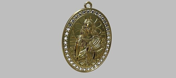 Santa Sara Kali Pendant 3D print model