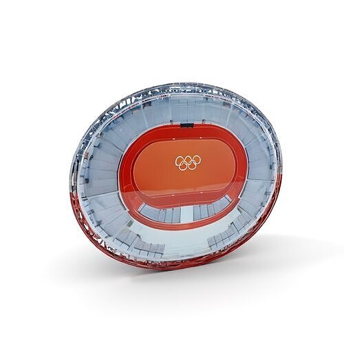 Olympic Stadium D model pack Low-poly 3D model
