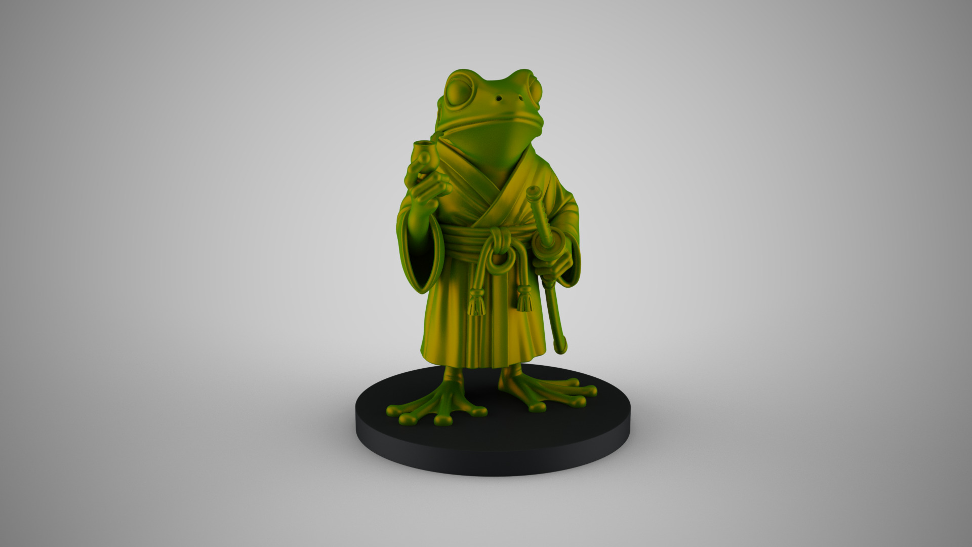 Sword Frog Decor 3D print model_9