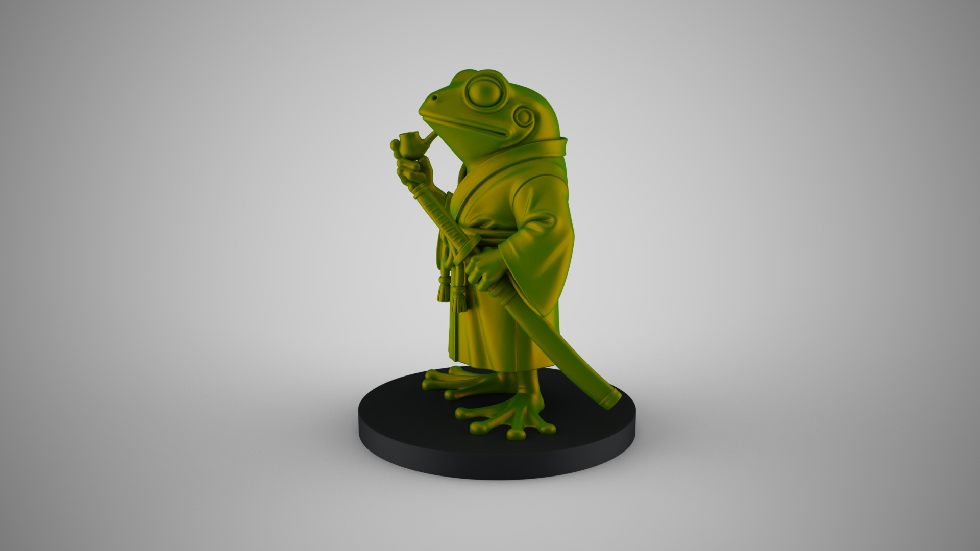Sword Frog Decor 3D print model_3