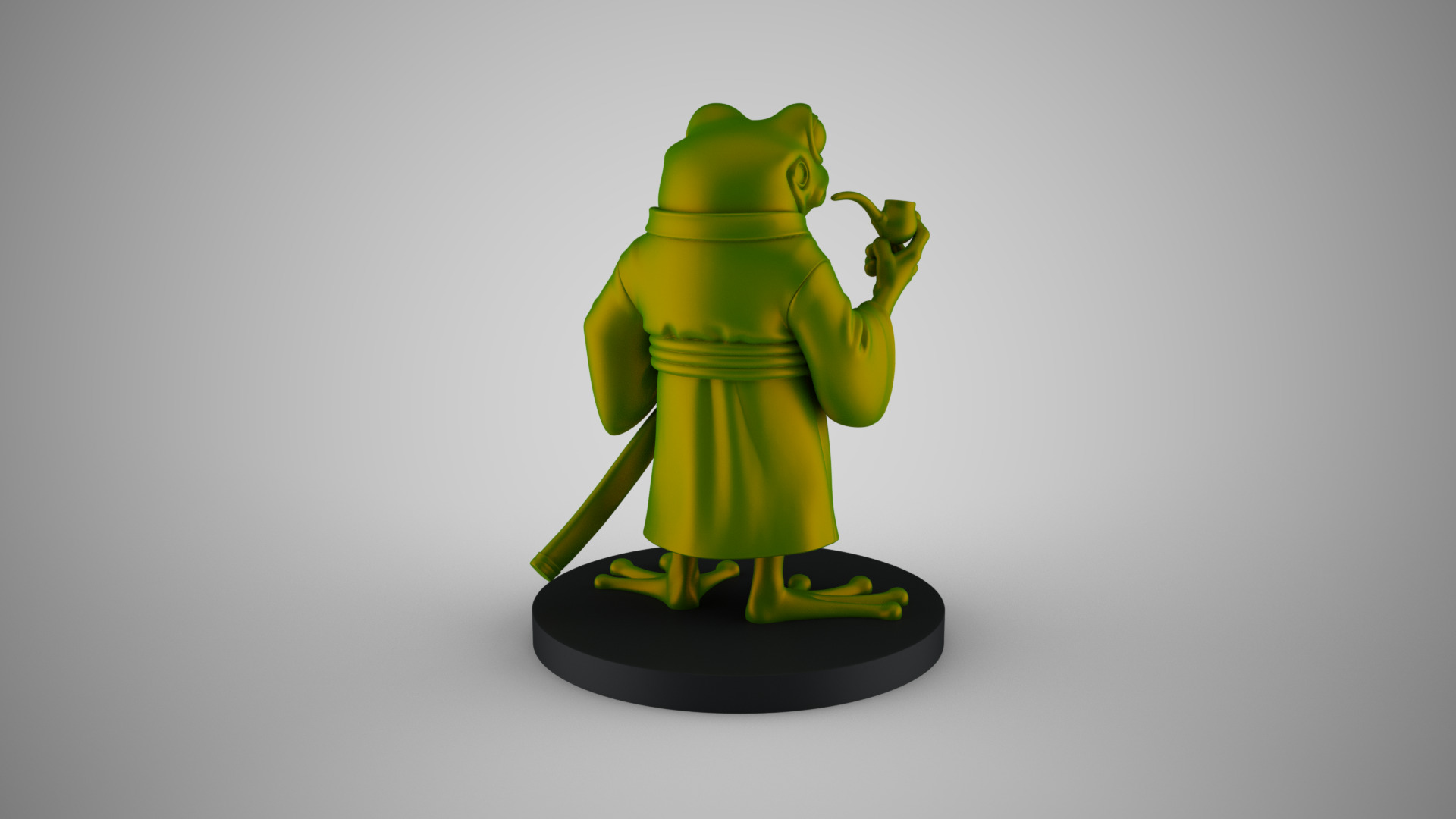 Sword Frog Decor 3D print model_5