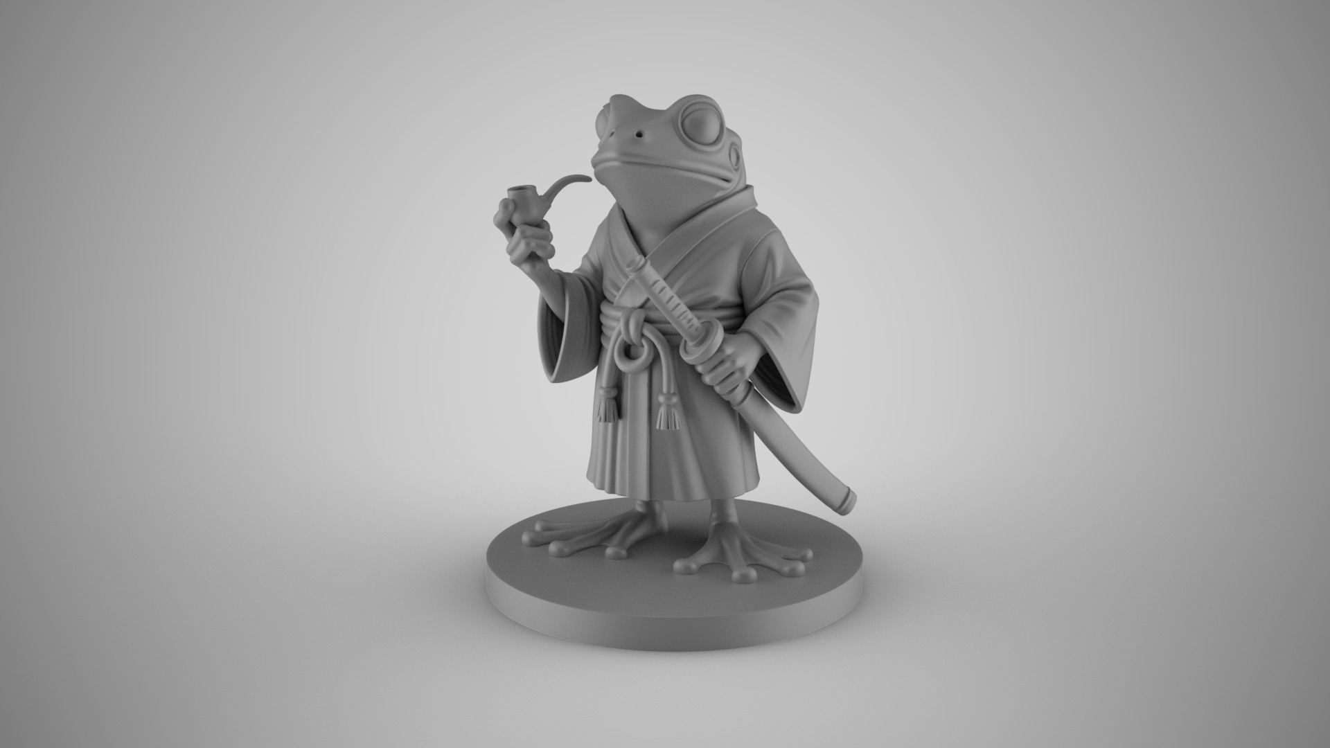 Sword Frog Decor 3D print model_2