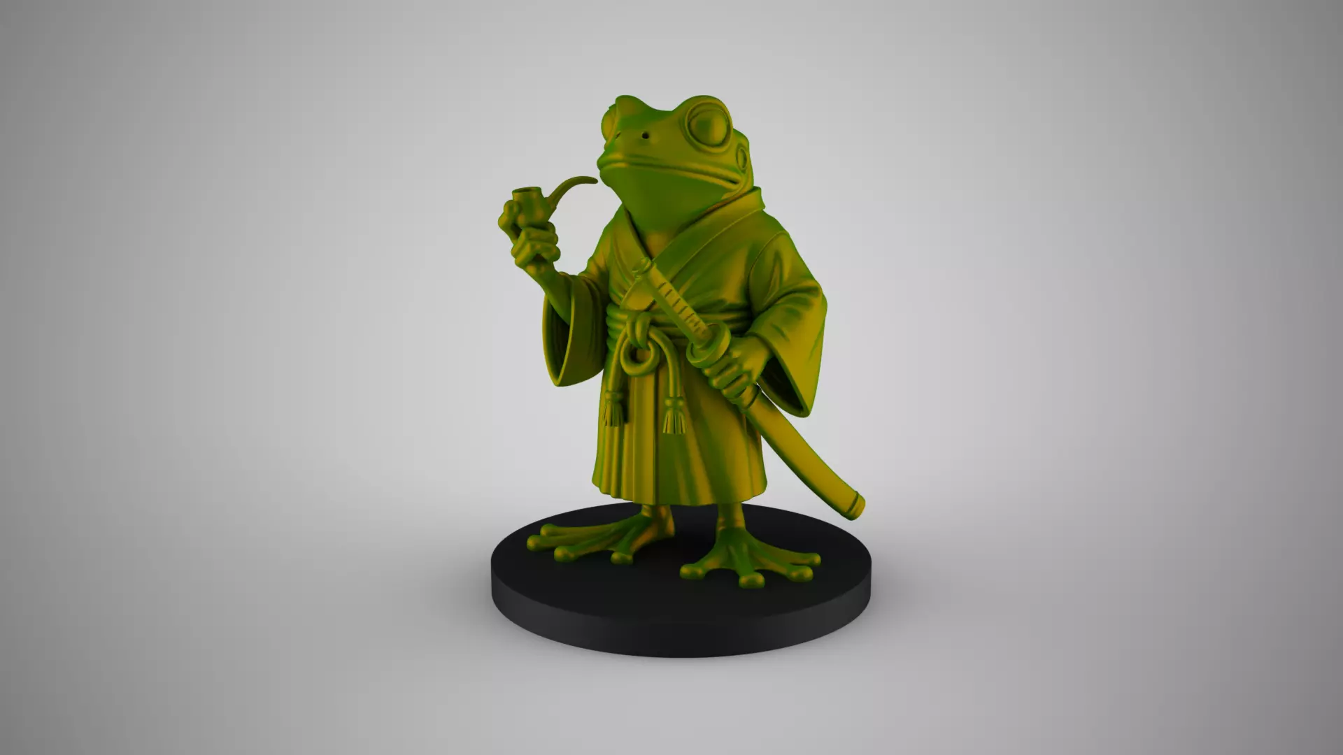 Sword Frog Decor 3D print model_0