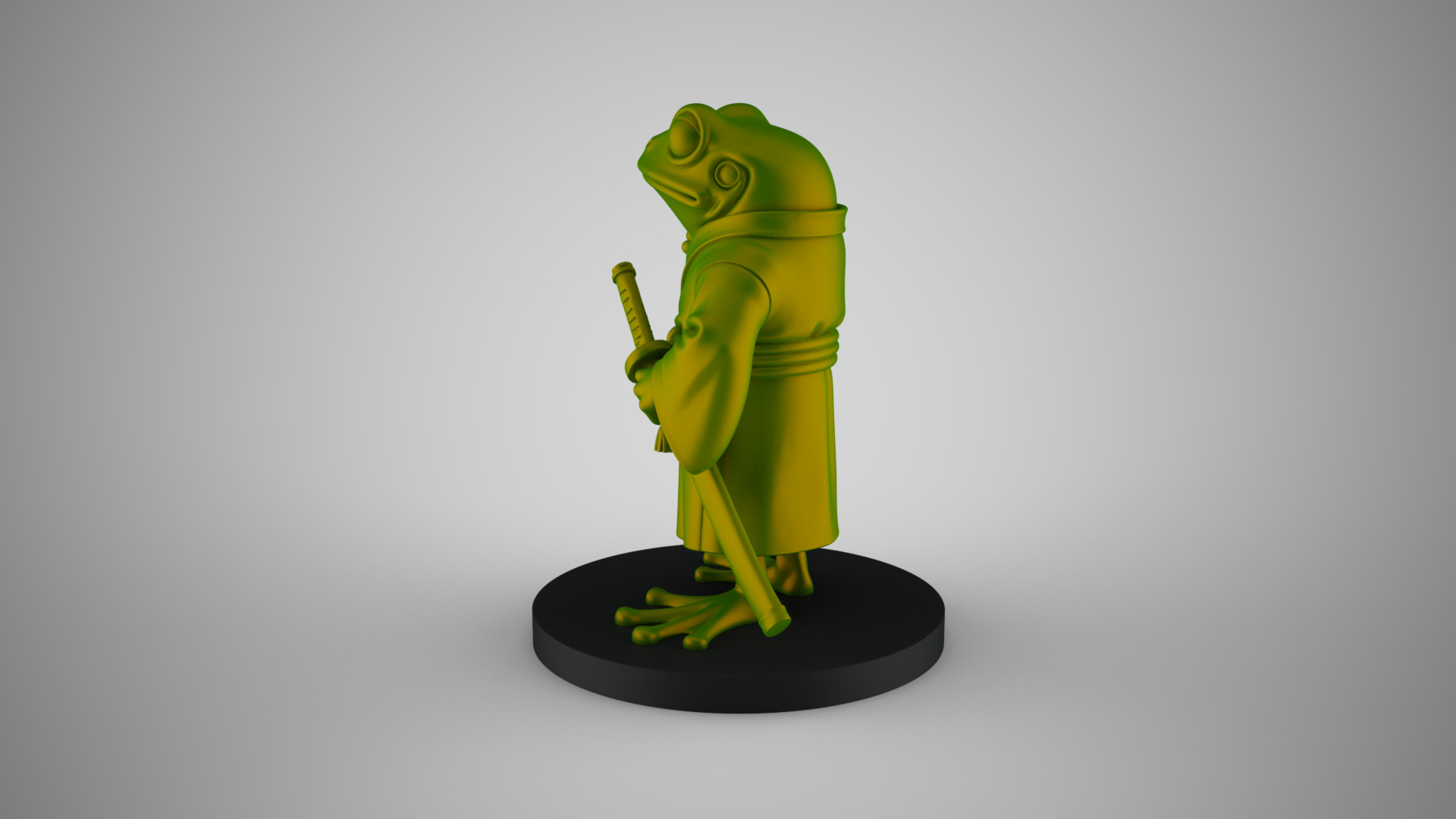 Sword Frog Decor 3D print model_7