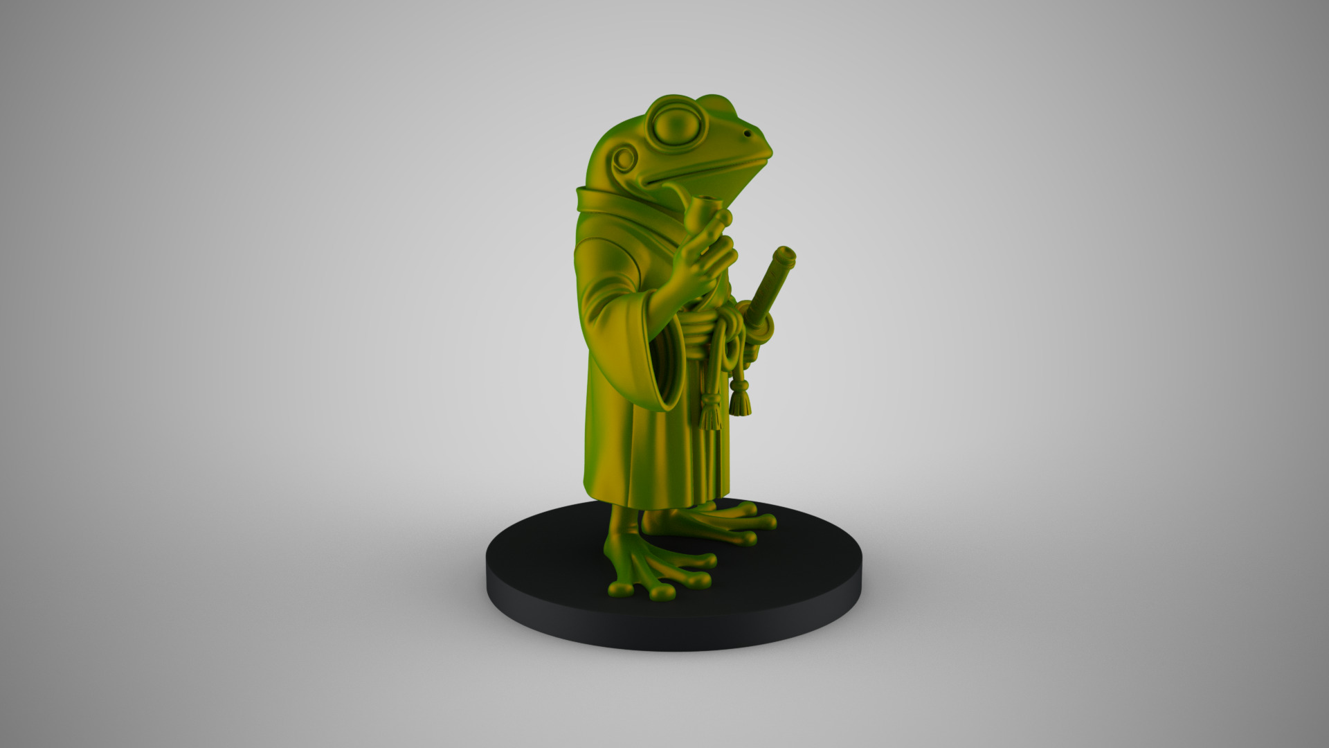 Sword Frog Decor 3D print model_8