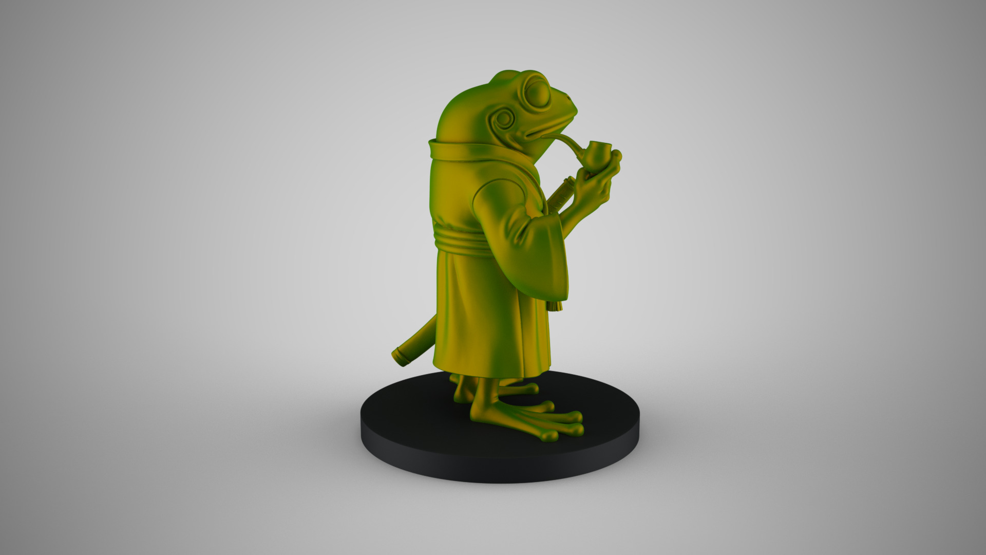 Sword Frog Decor 3D print model_4
