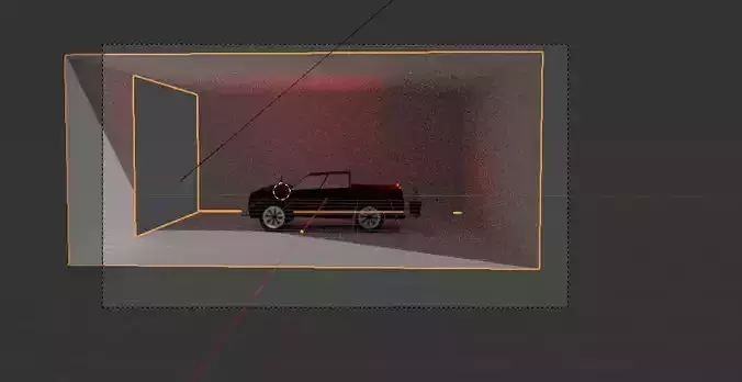 Low poly pickup car 3D model