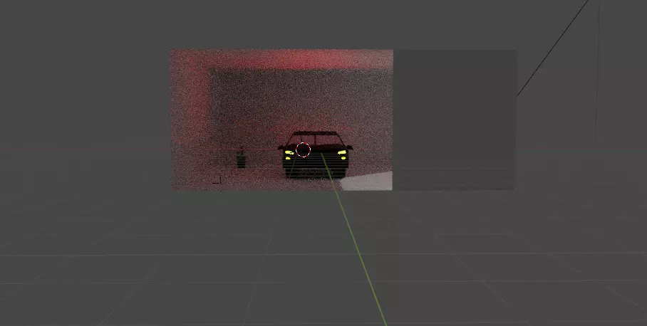 Low poly pickup car 3D model_1