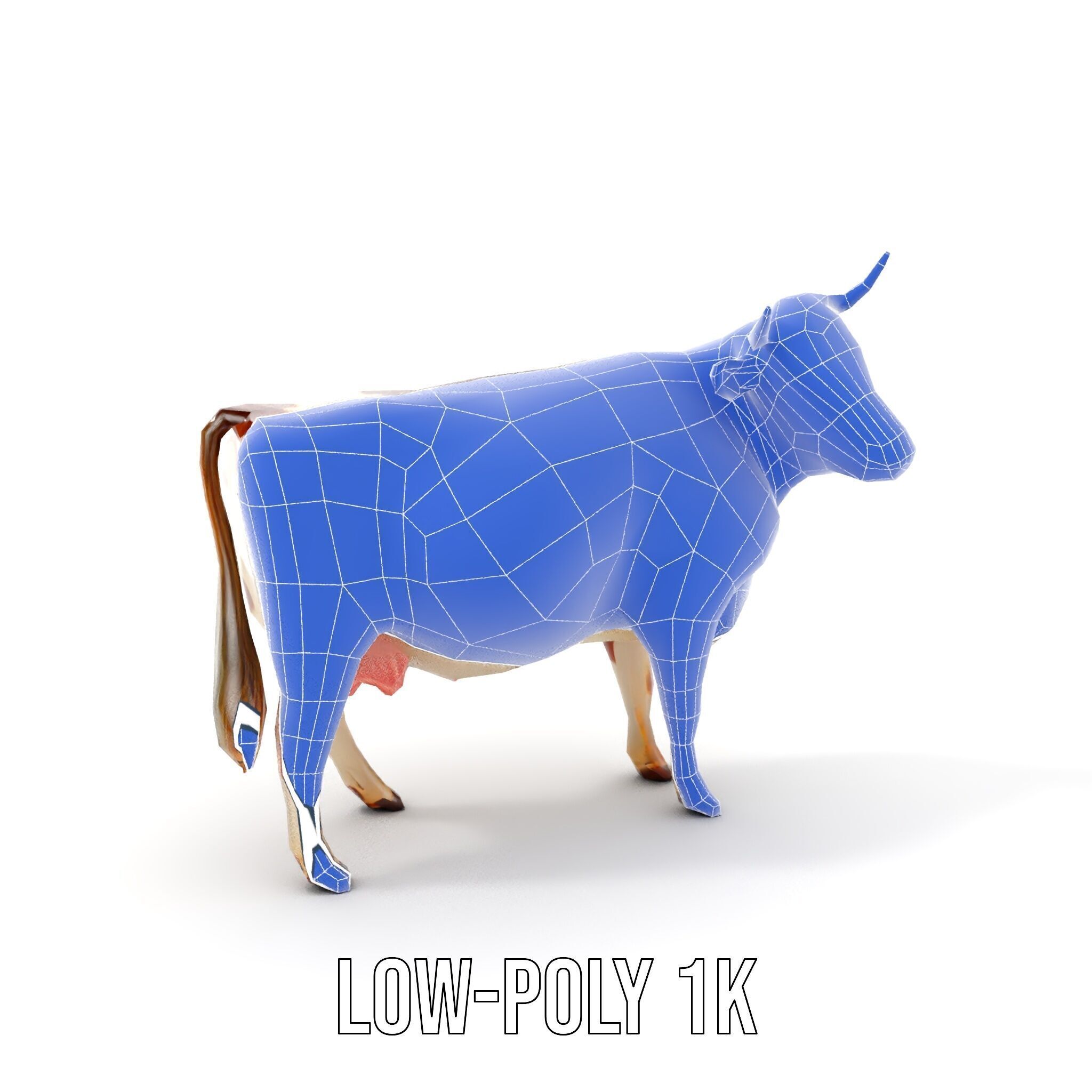 Realistic Farm Cow D Model Pack Low-poly 3D model_25