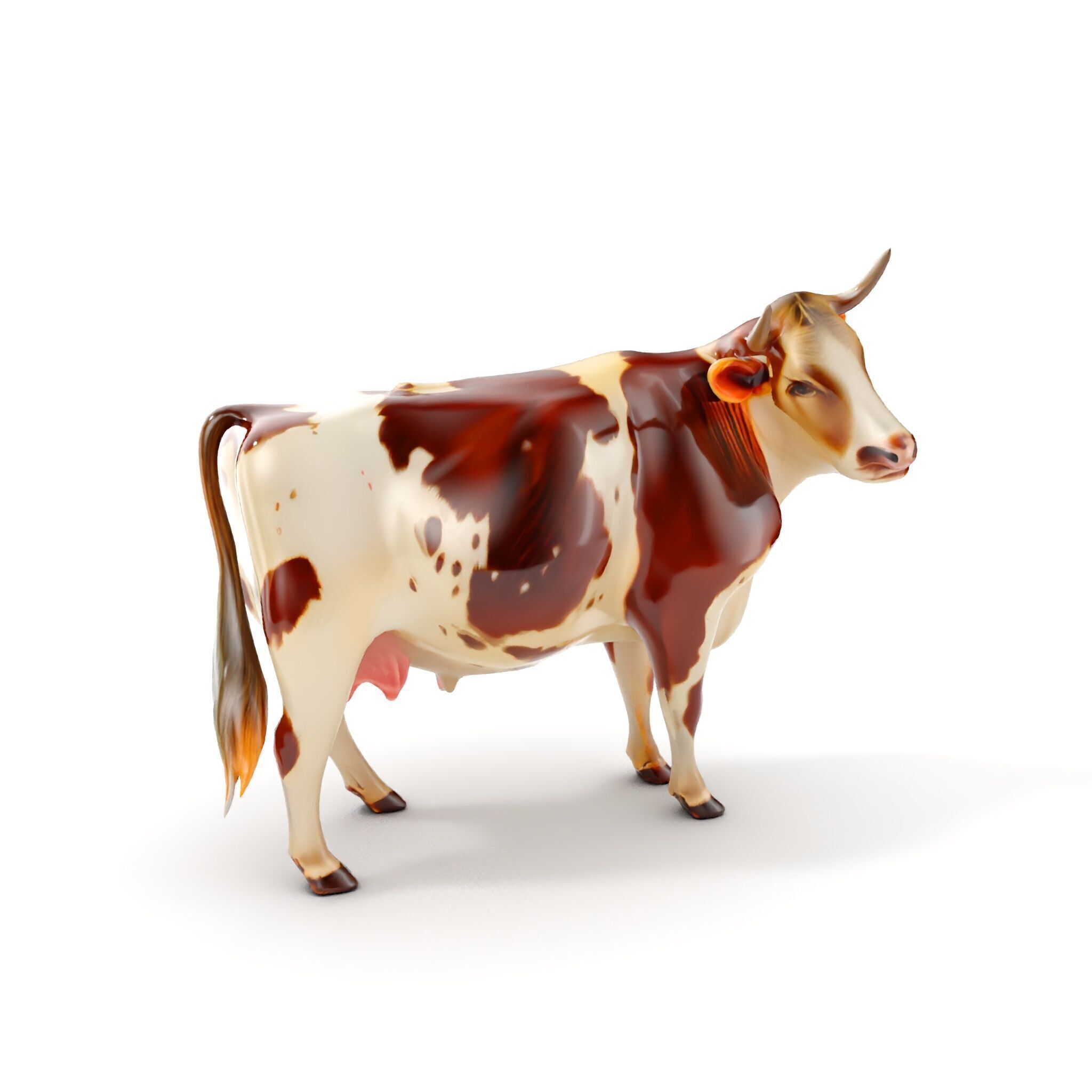 Realistic Farm Cow D Model Pack Low-poly 3D model_7