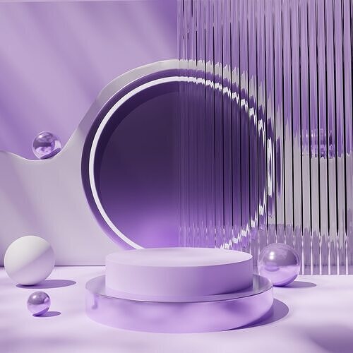 3D Podium Model  Minimal Abstract Display Stand  3D model