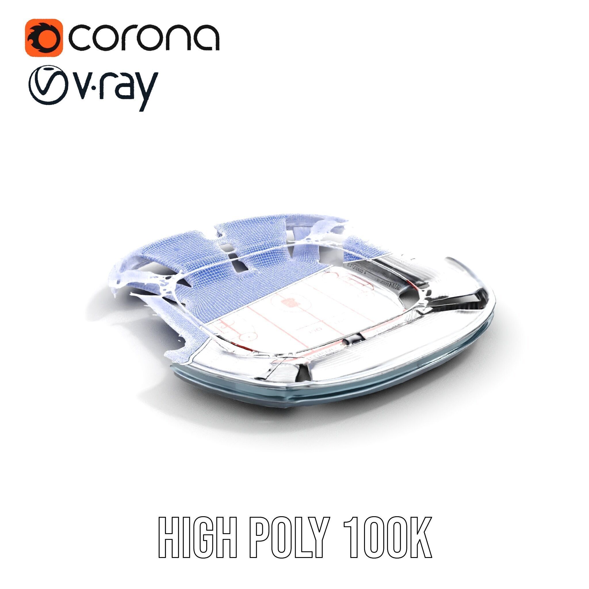 Hockey Stadium Arena Model Pack Low-poly 3D model_28