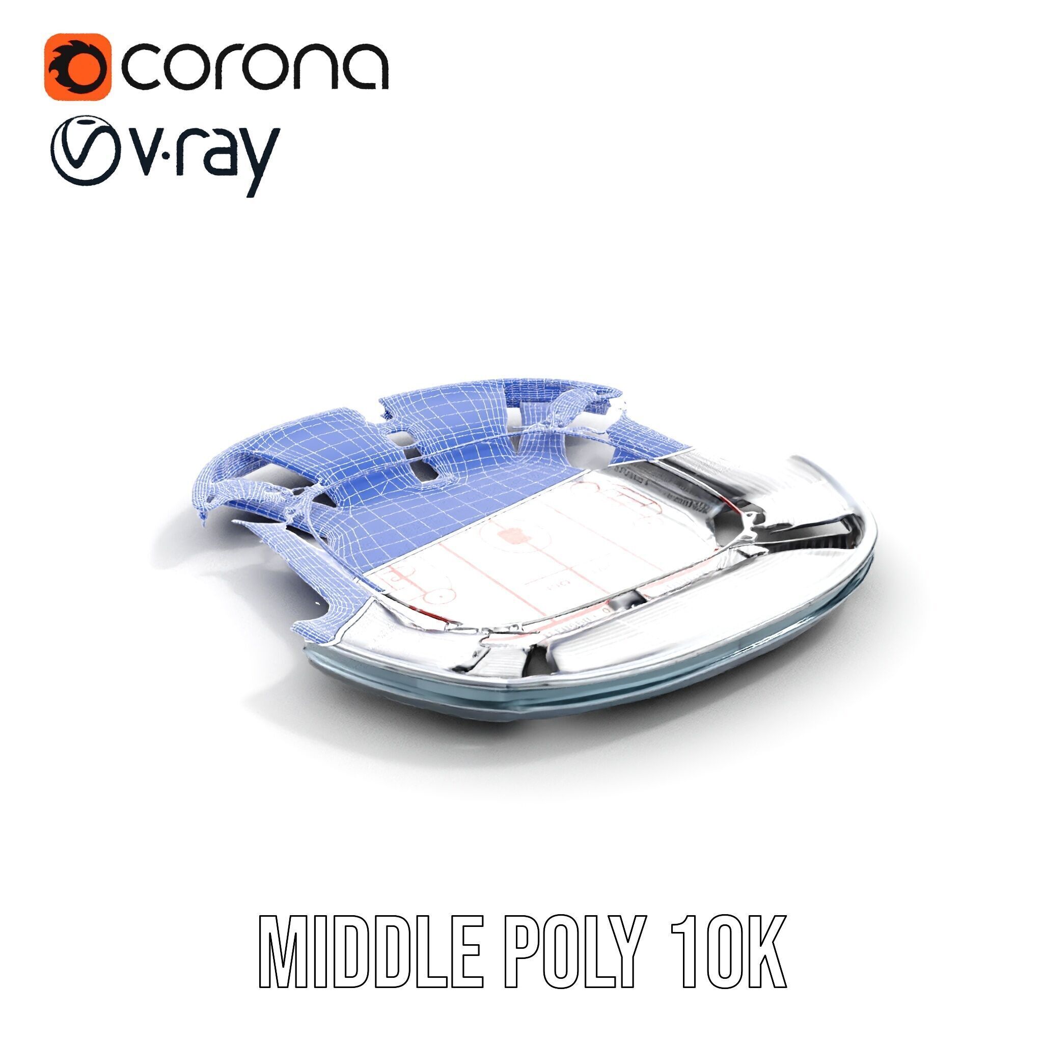 Hockey Stadium Arena Model Pack Low-poly 3D model_23