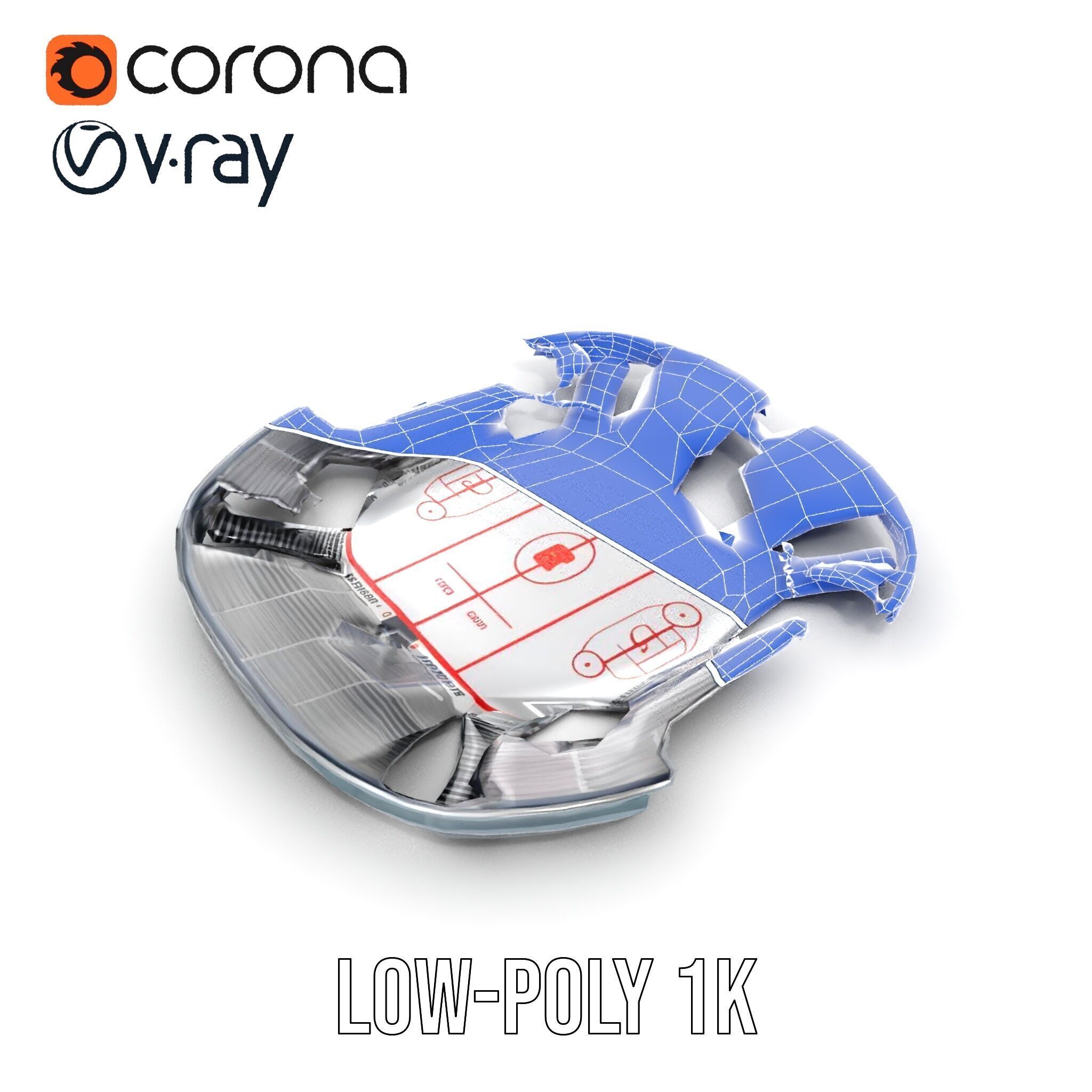 Hockey Stadium Arena Model Pack Low-poly 3D model_24