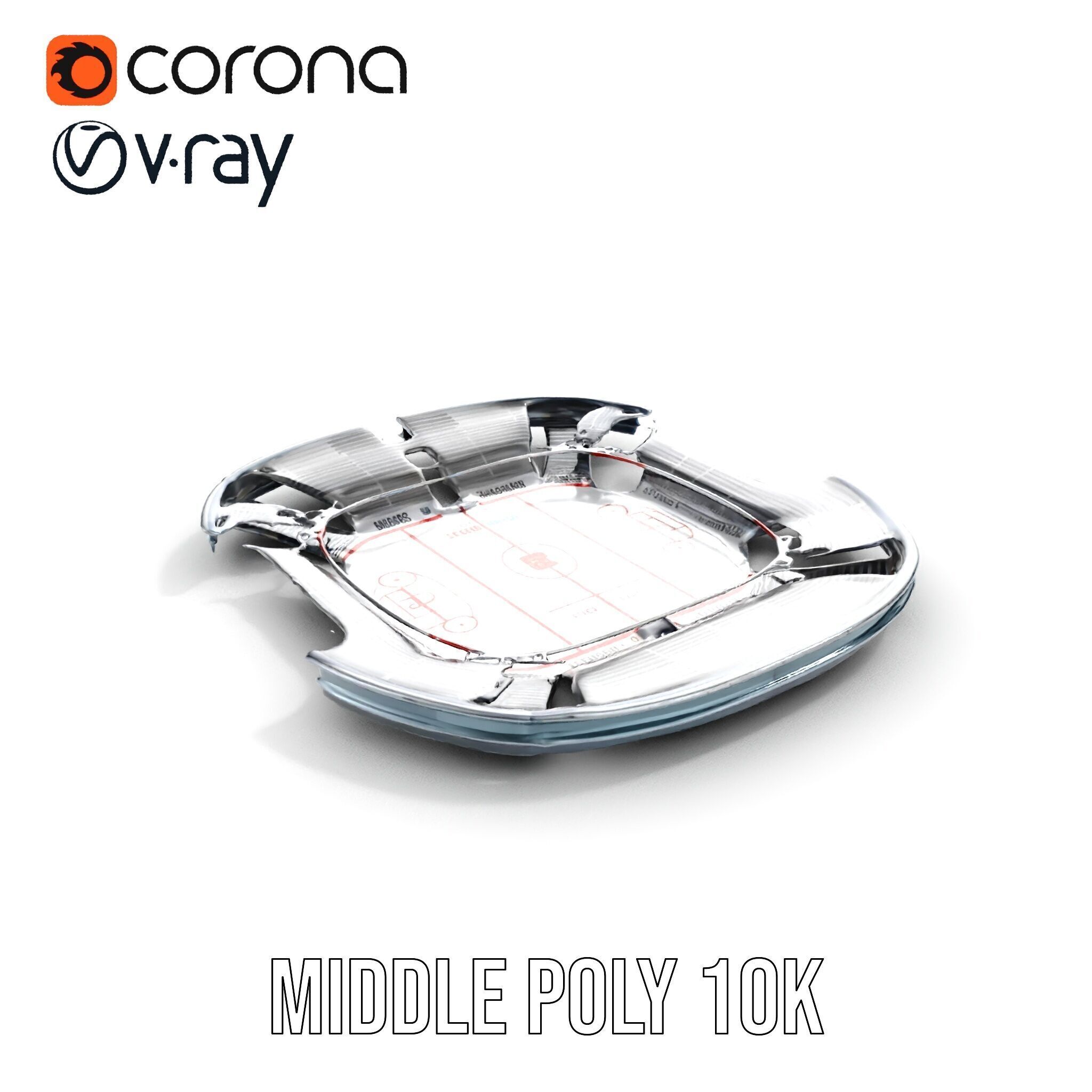 Hockey Stadium Arena Model Pack Low-poly 3D model_13