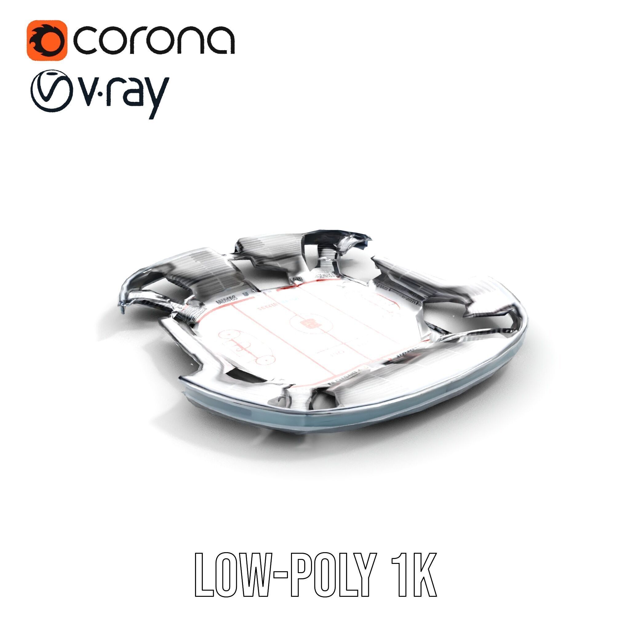 Hockey Stadium Arena Model Pack Low-poly 3D model_11