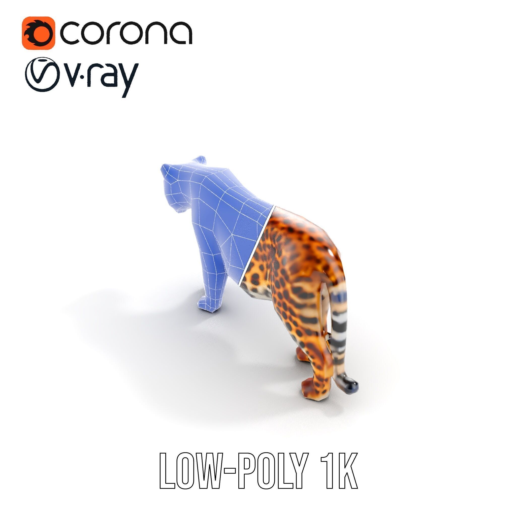 Elegant Jaguar Model Pack for Realistic D Rendering Low-poly 3D model_19