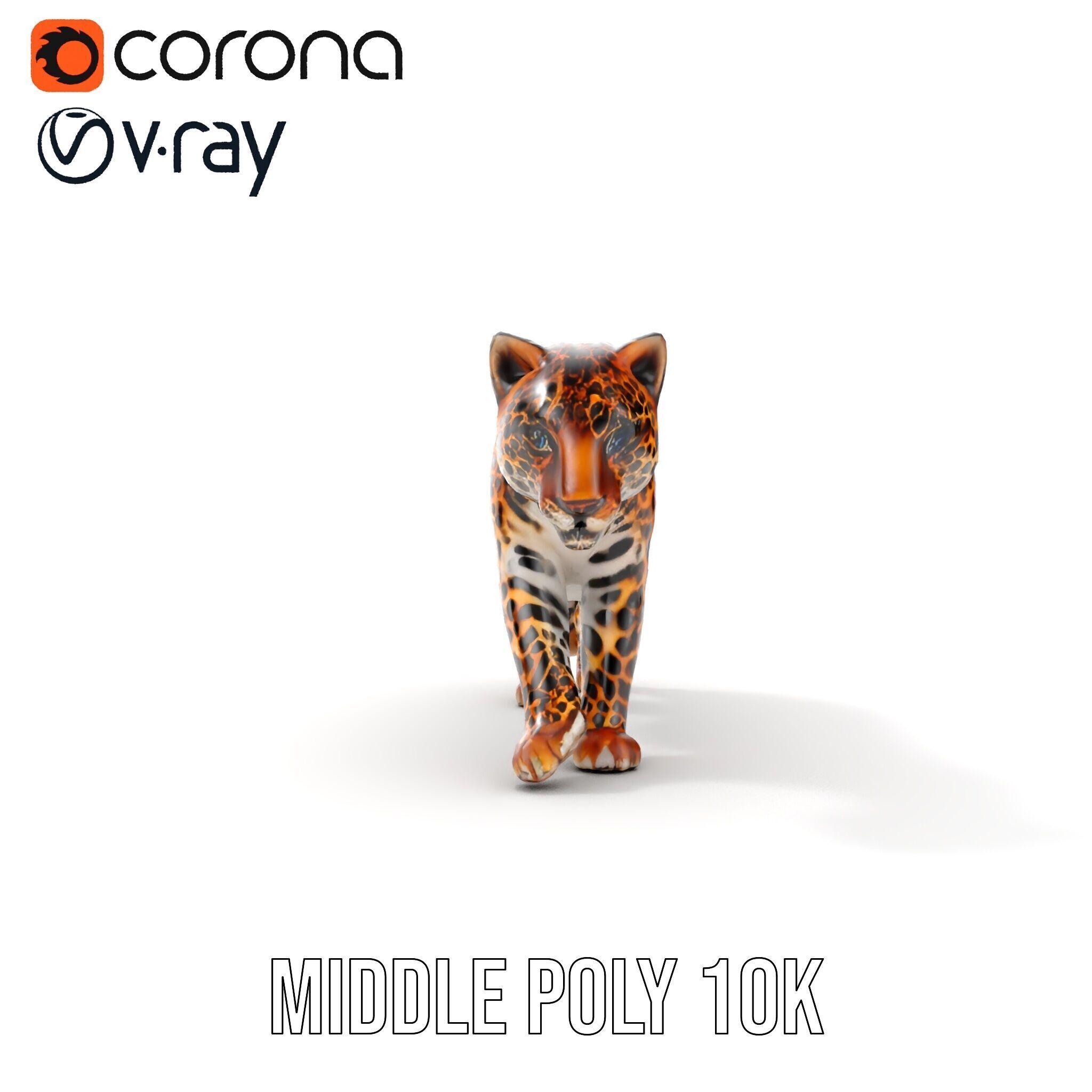 Elegant Jaguar Model Pack for Realistic D Rendering Low-poly 3D model_10