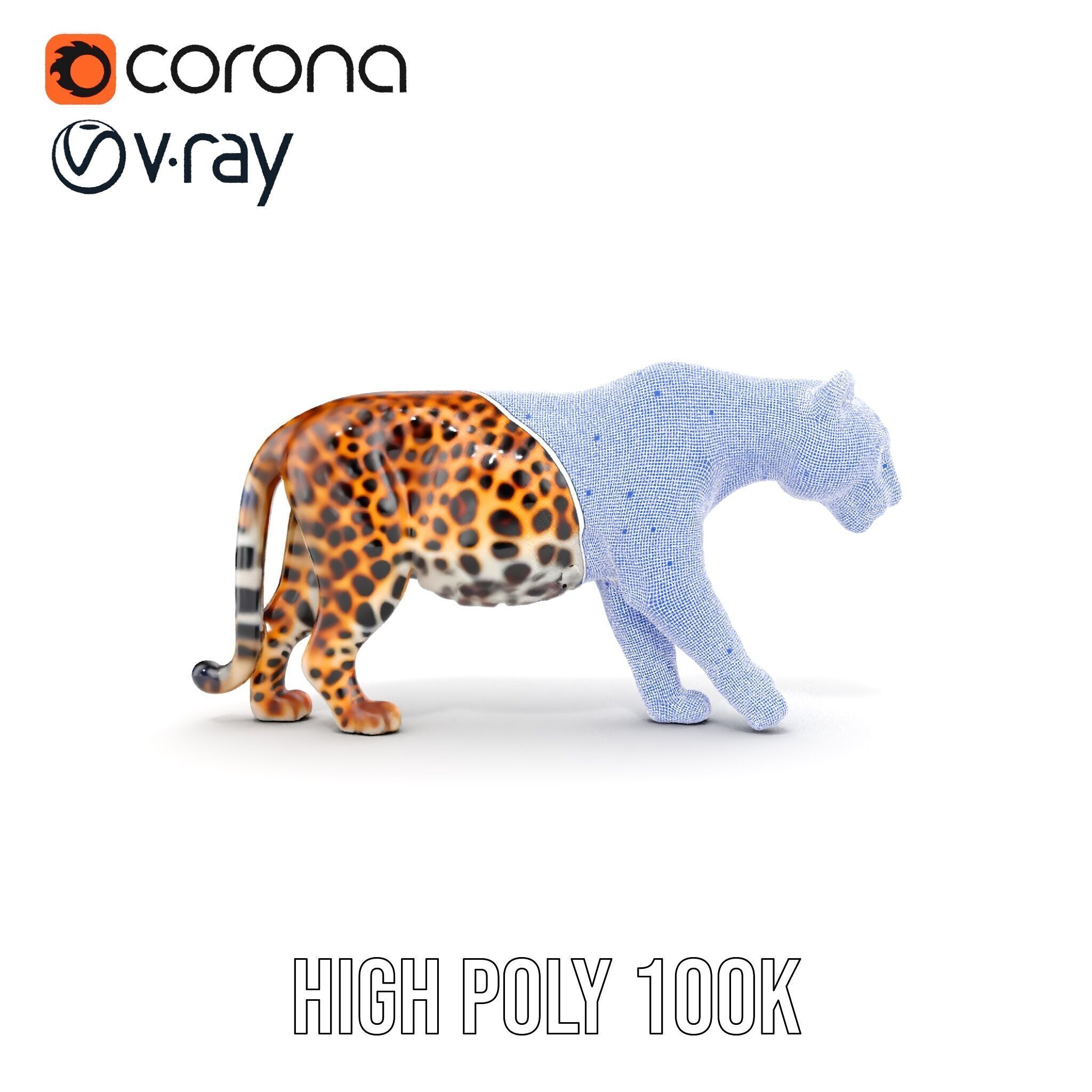 Elegant Jaguar Model Pack for Realistic D Rendering Low-poly 3D model_39