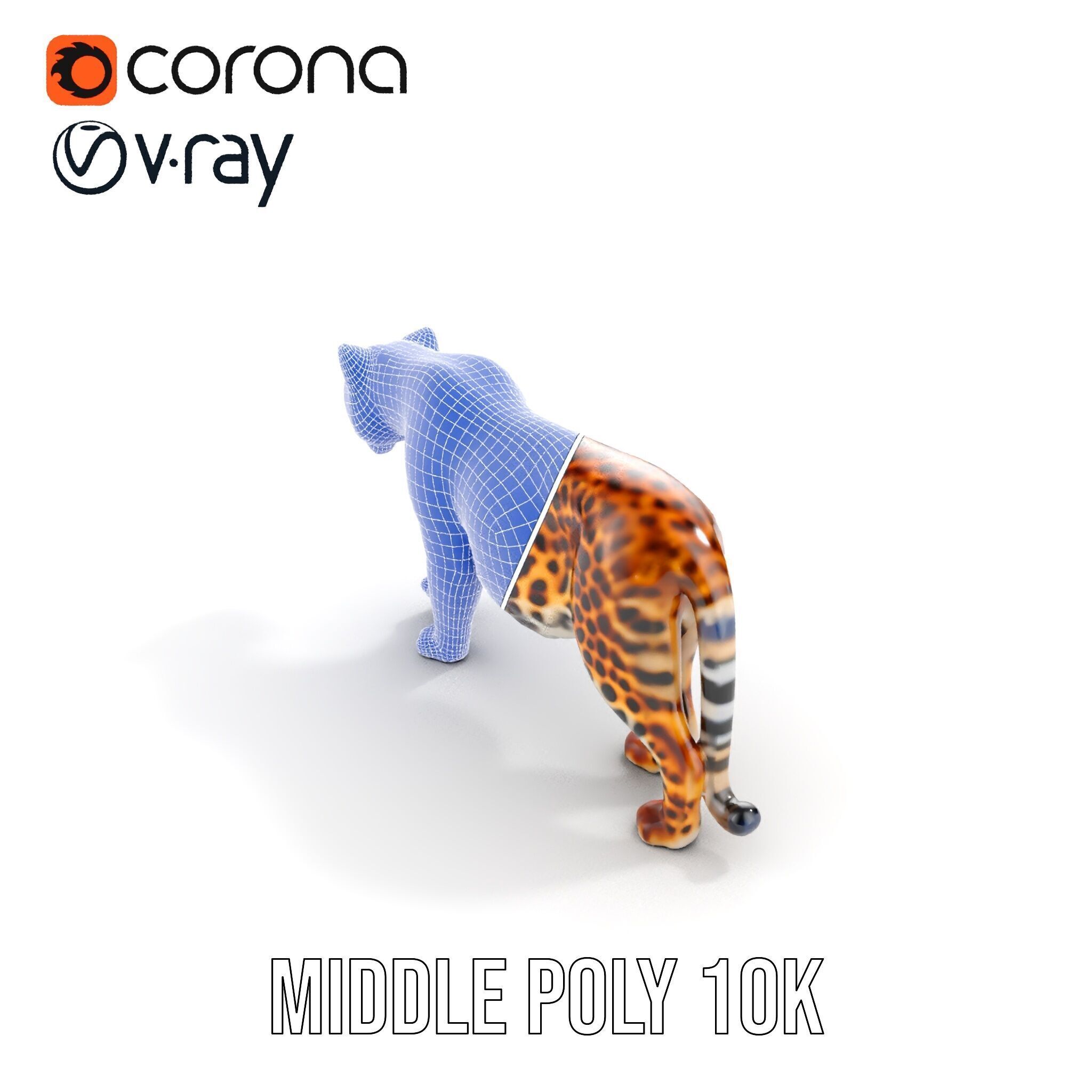 Elegant Jaguar Model Pack for Realistic D Rendering Low-poly 3D model_23