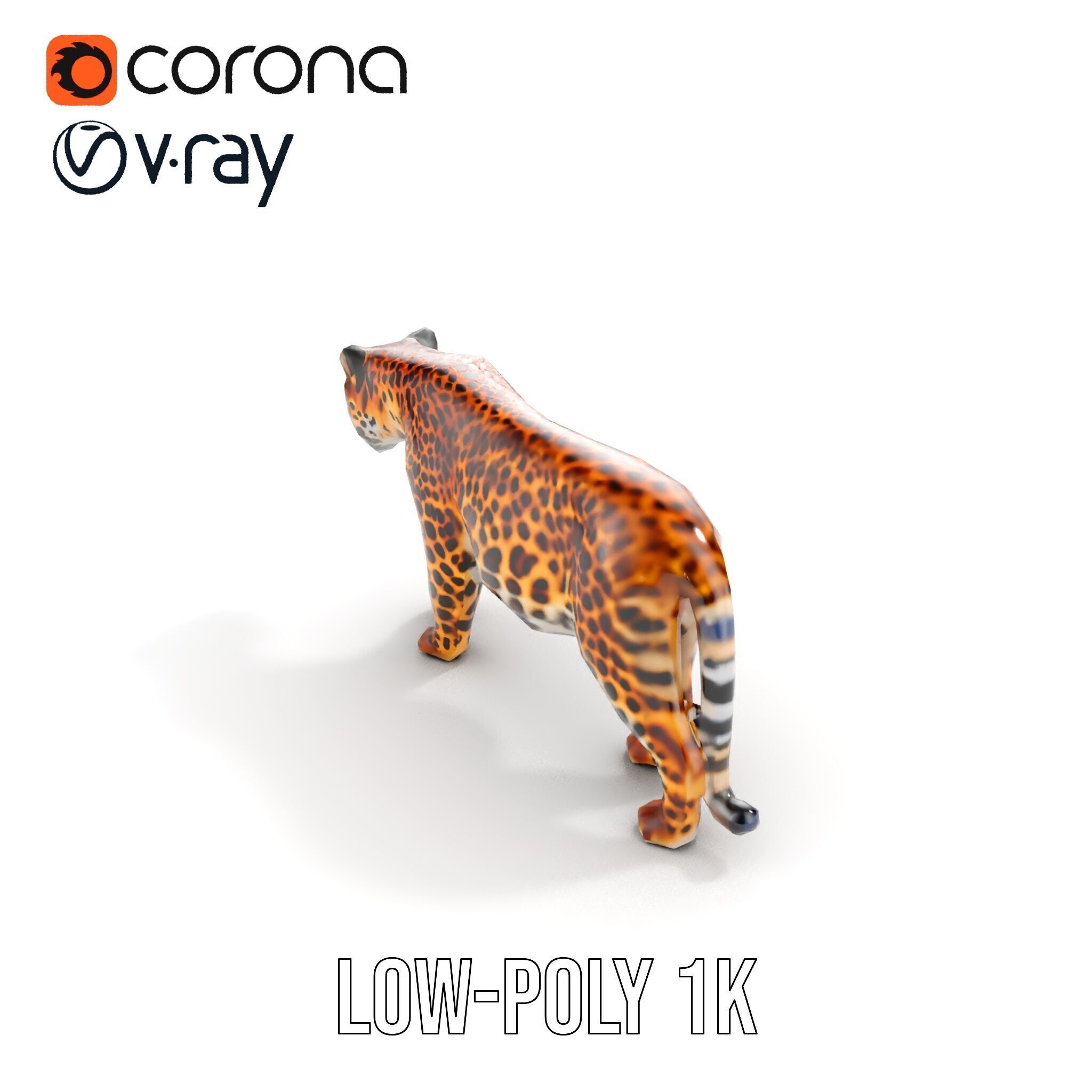 Elegant Jaguar Model Pack for Realistic D Rendering Low-poly 3D model_11