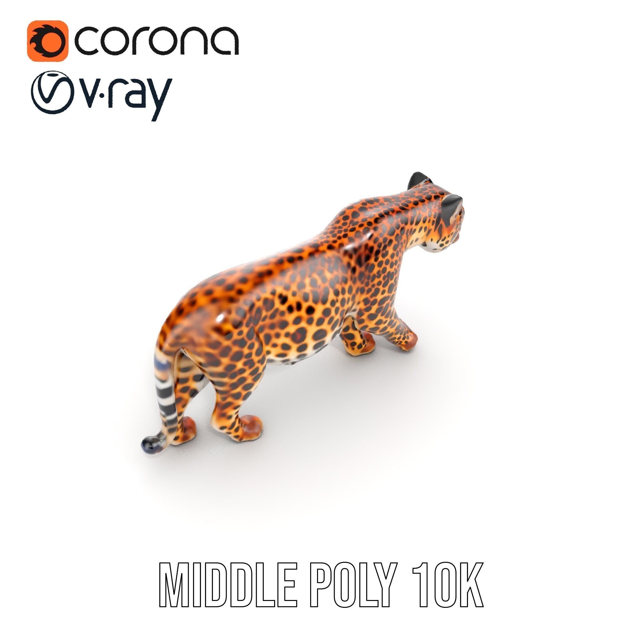 Elegant Jaguar Model Pack for Realistic D Rendering Low-poly 3D model_18