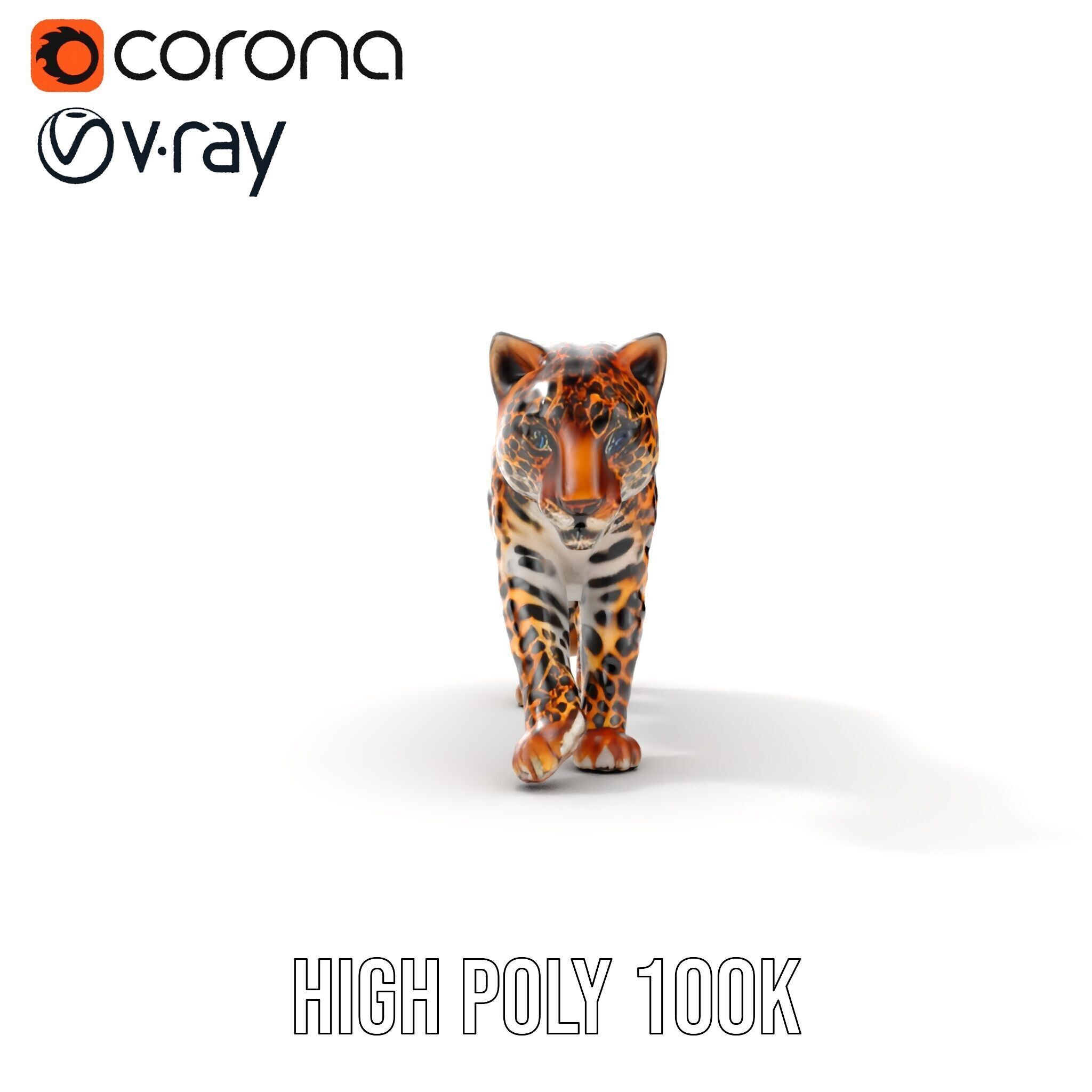 Elegant Jaguar Model Pack for Realistic D Rendering Low-poly 3D model_37