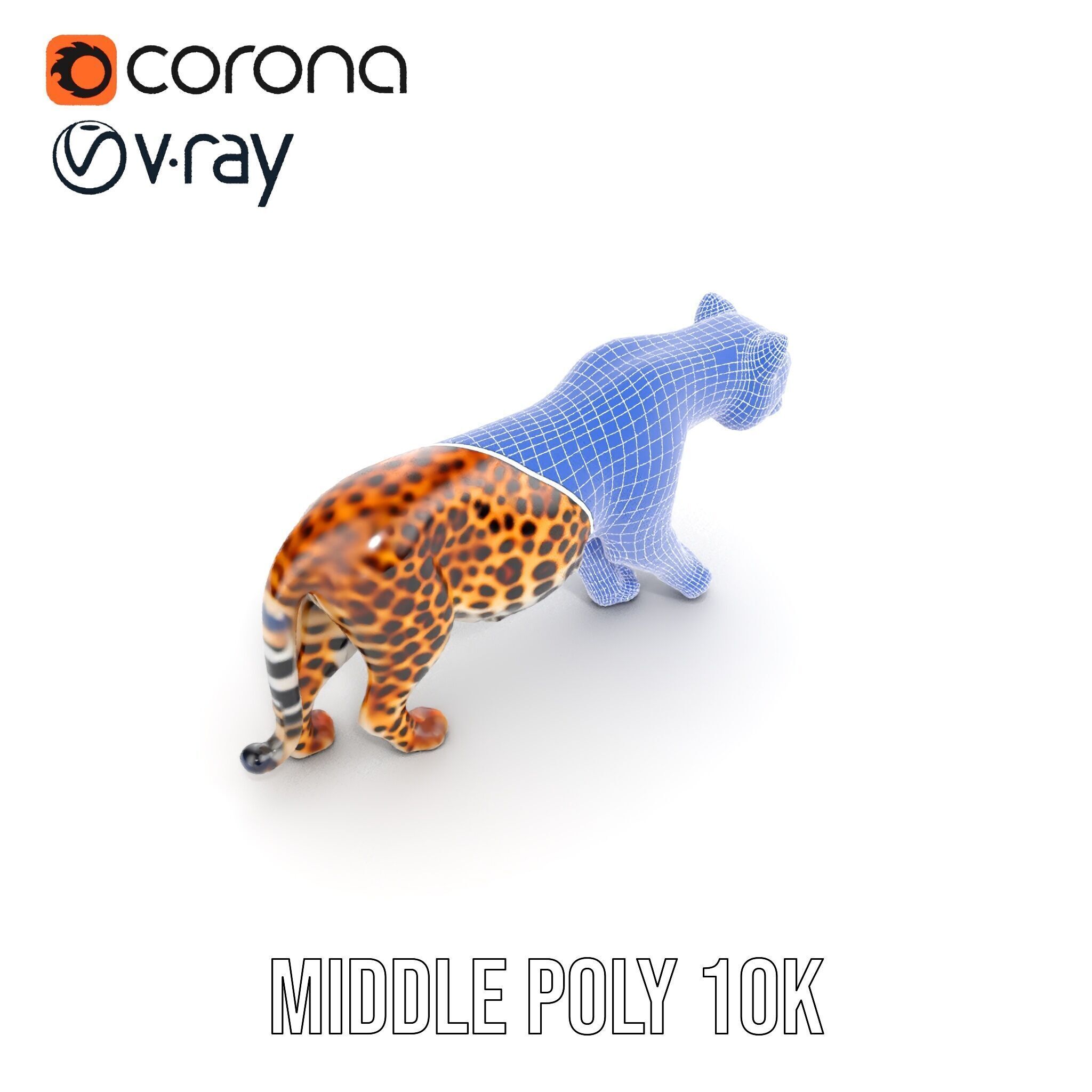 Elegant Jaguar Model Pack for Realistic D Rendering Low-poly 3D model_20