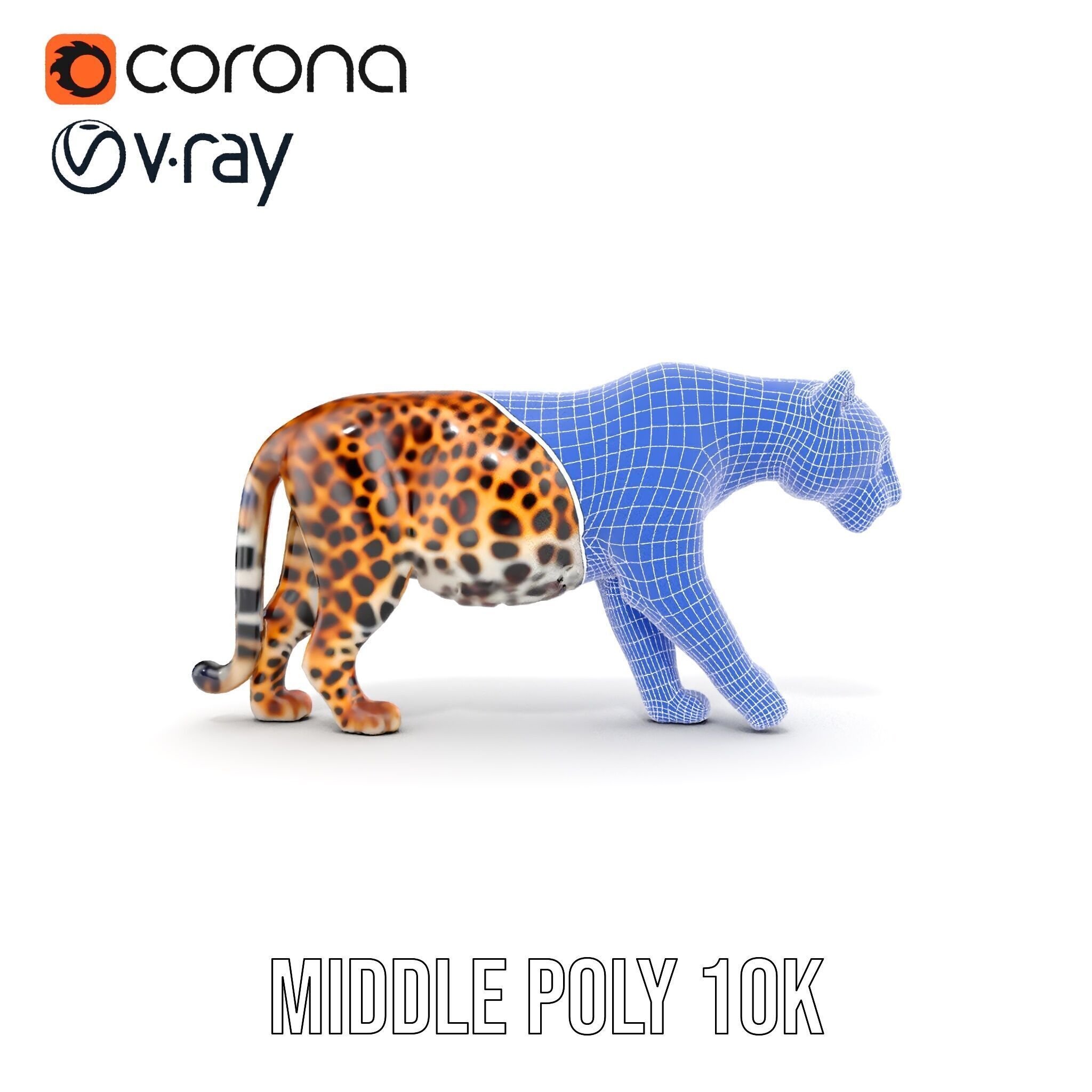 Elegant Jaguar Model Pack for Realistic D Rendering Low-poly 3D model_29