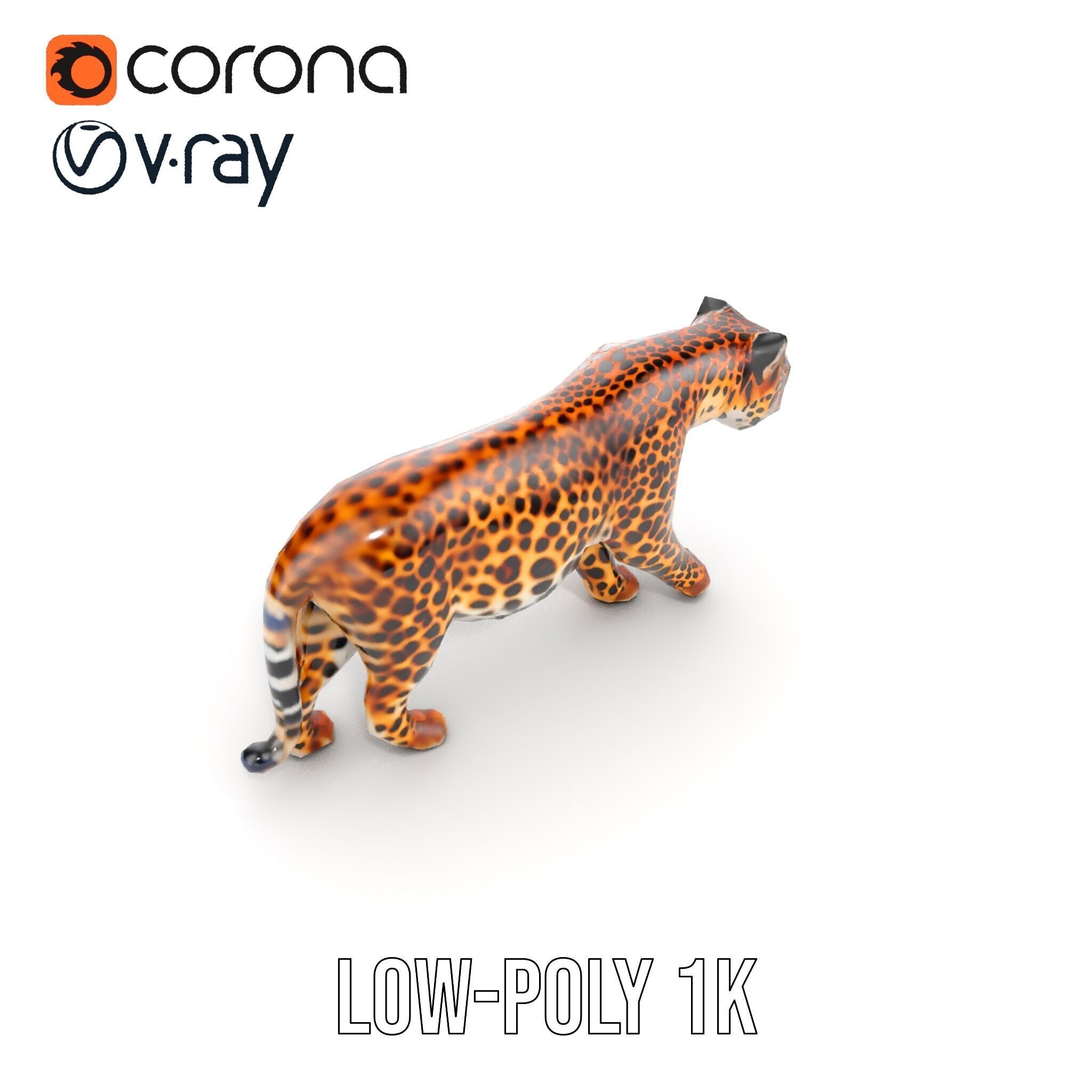 Elegant Jaguar Model Pack for Realistic D Rendering Low-poly 3D model_17