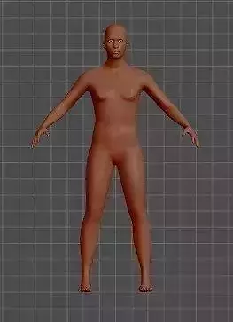 Human model female body Free 3D model