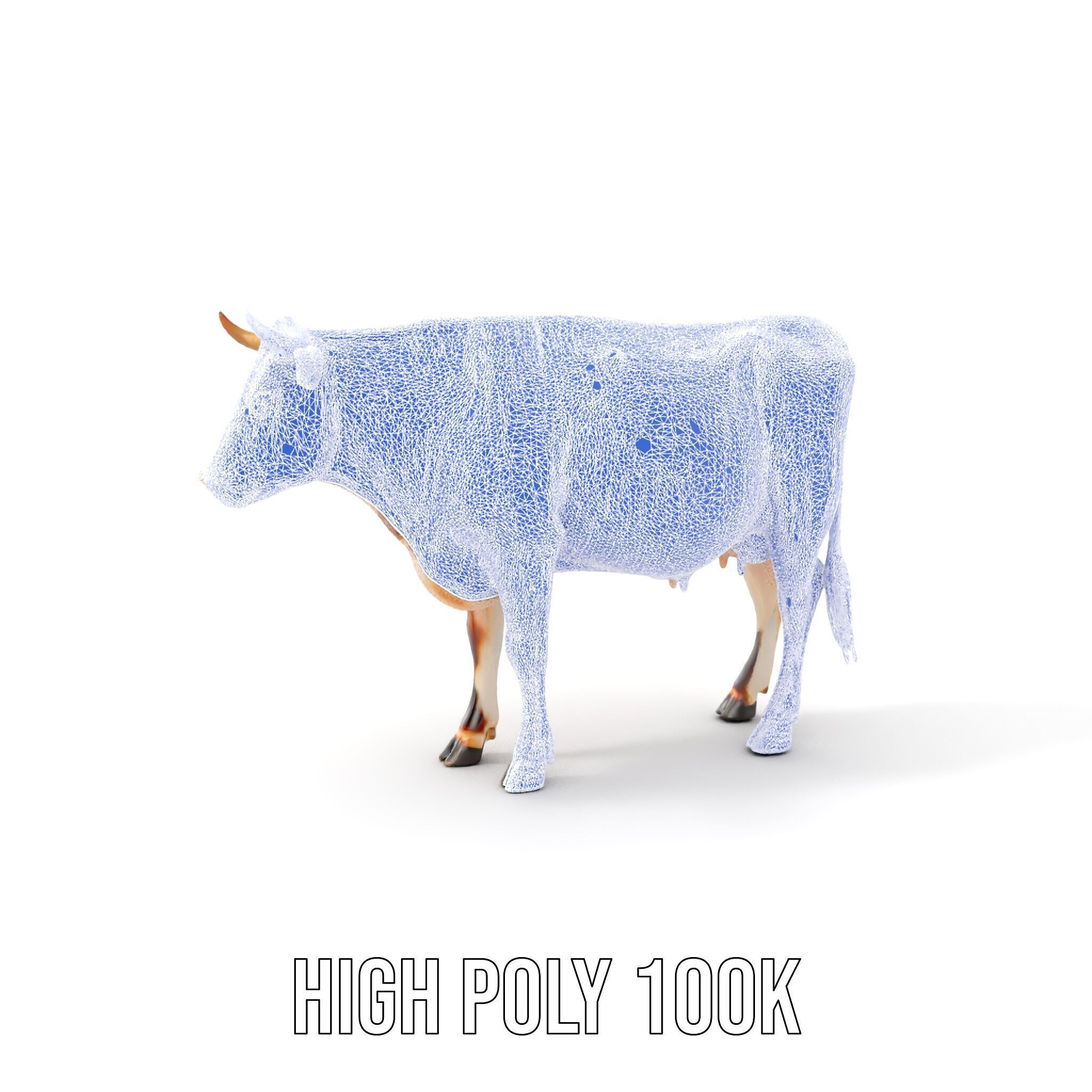 Holstein Cow Model Pack for Realistic Rendering Low-poly 3D model_27