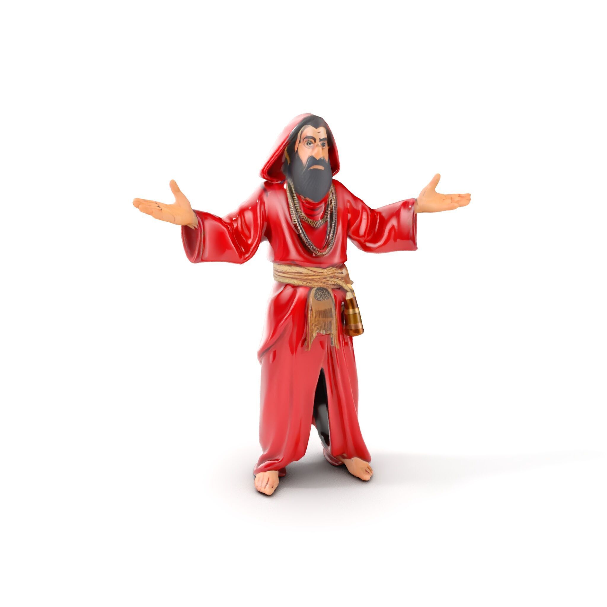 Mystical Wizard Character Model Rigged and Animated Low-poly 3D model_23