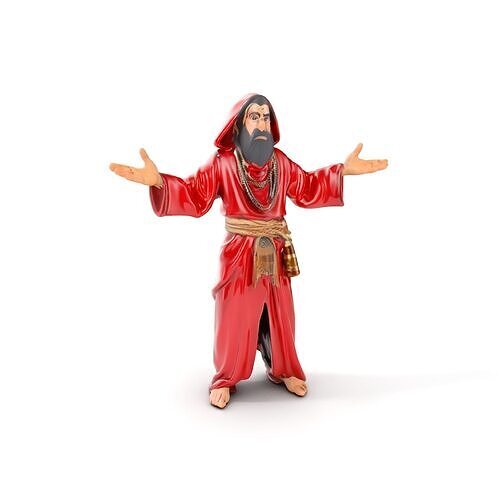 Mystical Wizard Character Model Rigged and Animated Low-poly 3D model