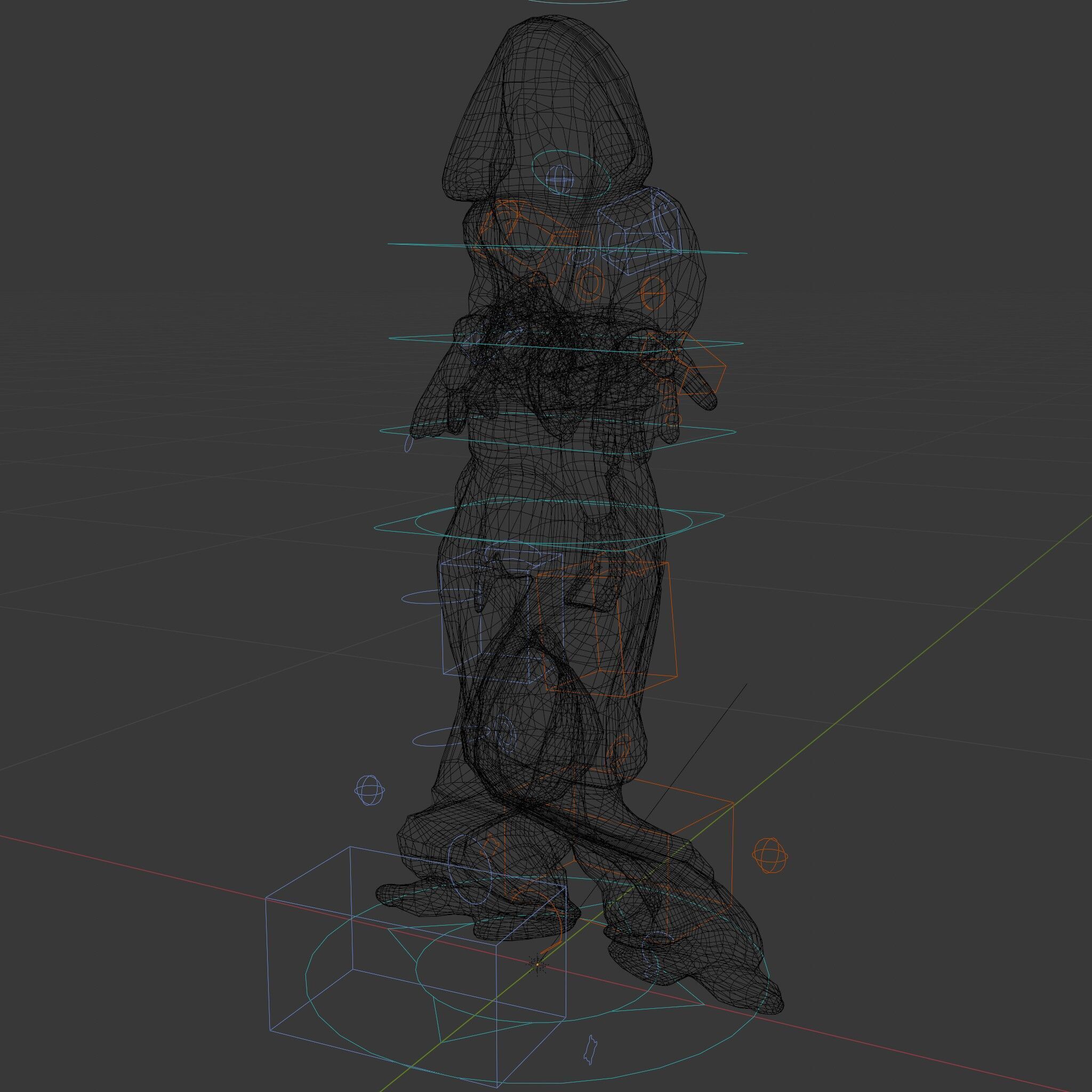 Mystical Wizard Character Model Rigged and Animated Low-poly 3D model_6