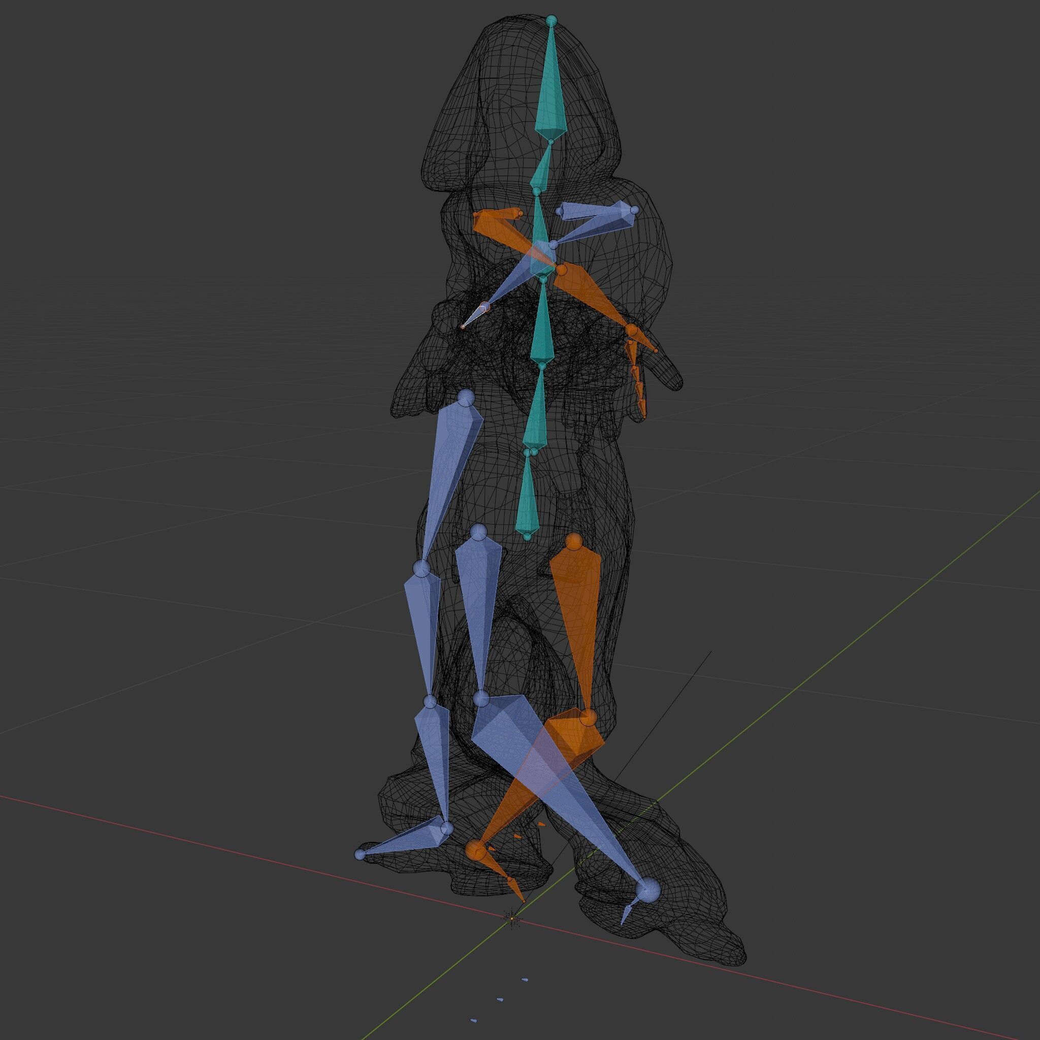 Mystical Wizard Character Model Rigged and Animated Low-poly 3D model_9