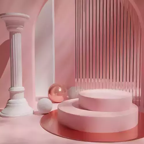 3D Podium Model  Minimal Abstract Display Stand 