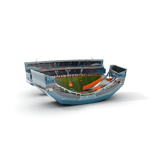 Baseball Stadium D Model Pack Low-poly 3D model