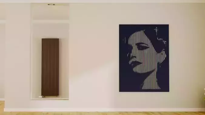 Halftone wall sticker Eva Green sin city 3D print model