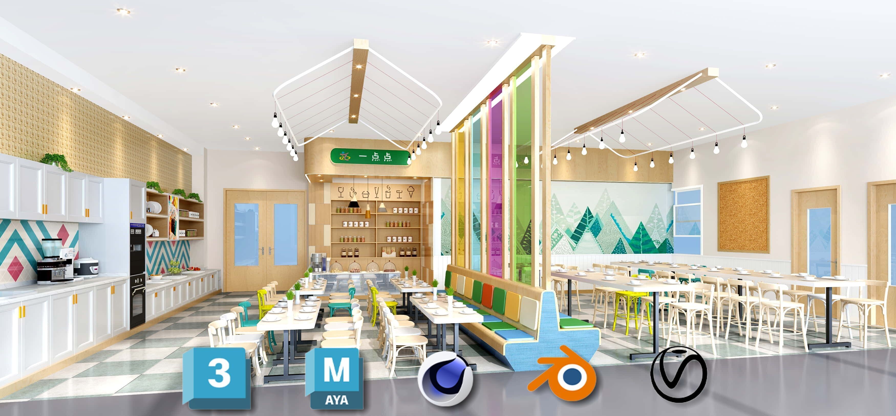 3D Kids Environment Collection - KINDERGARTEN - Classrooms Low-poly 3D model_10