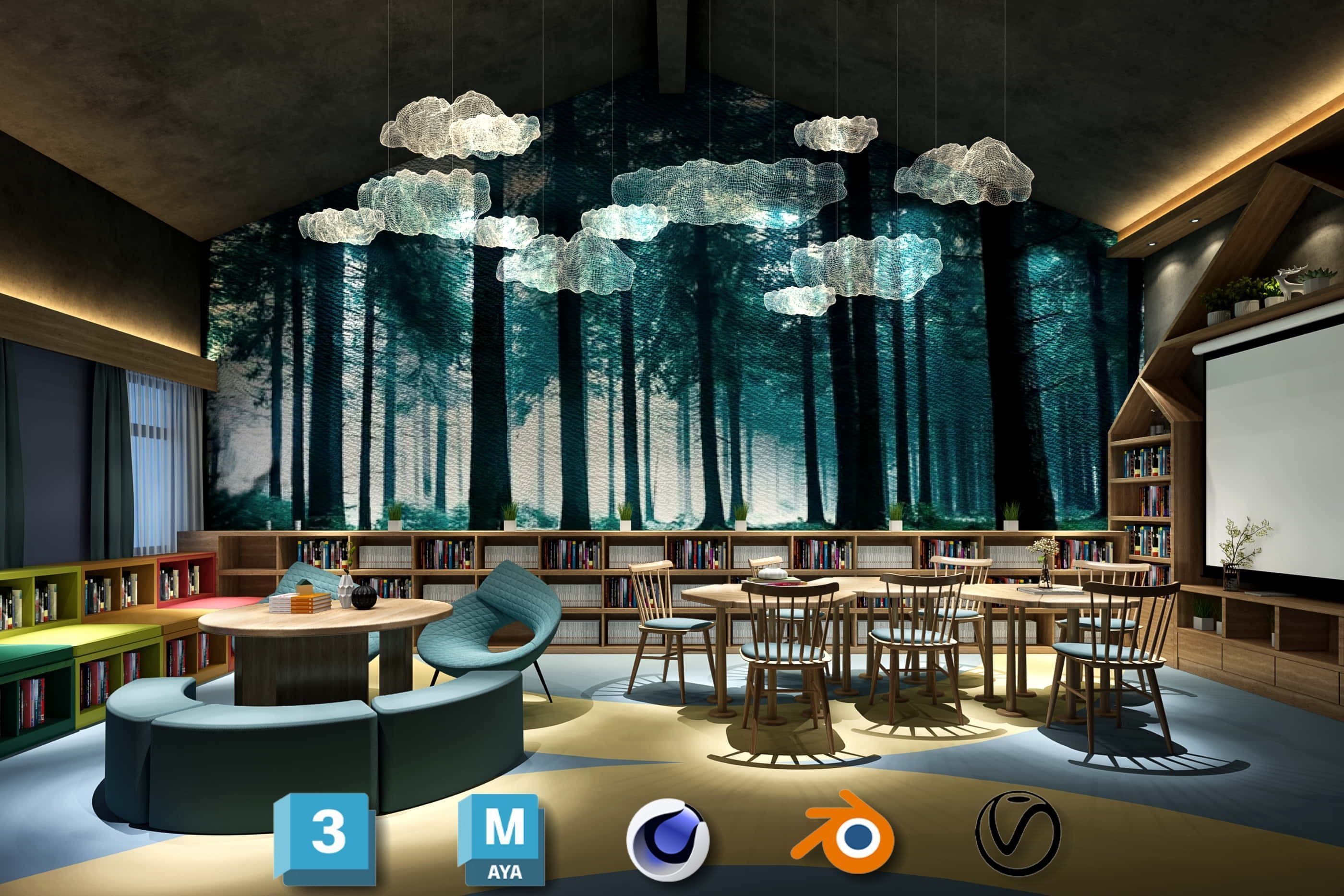 3D Kids Environment Collection - KINDERGARTEN - Classrooms Low-poly 3D model_29